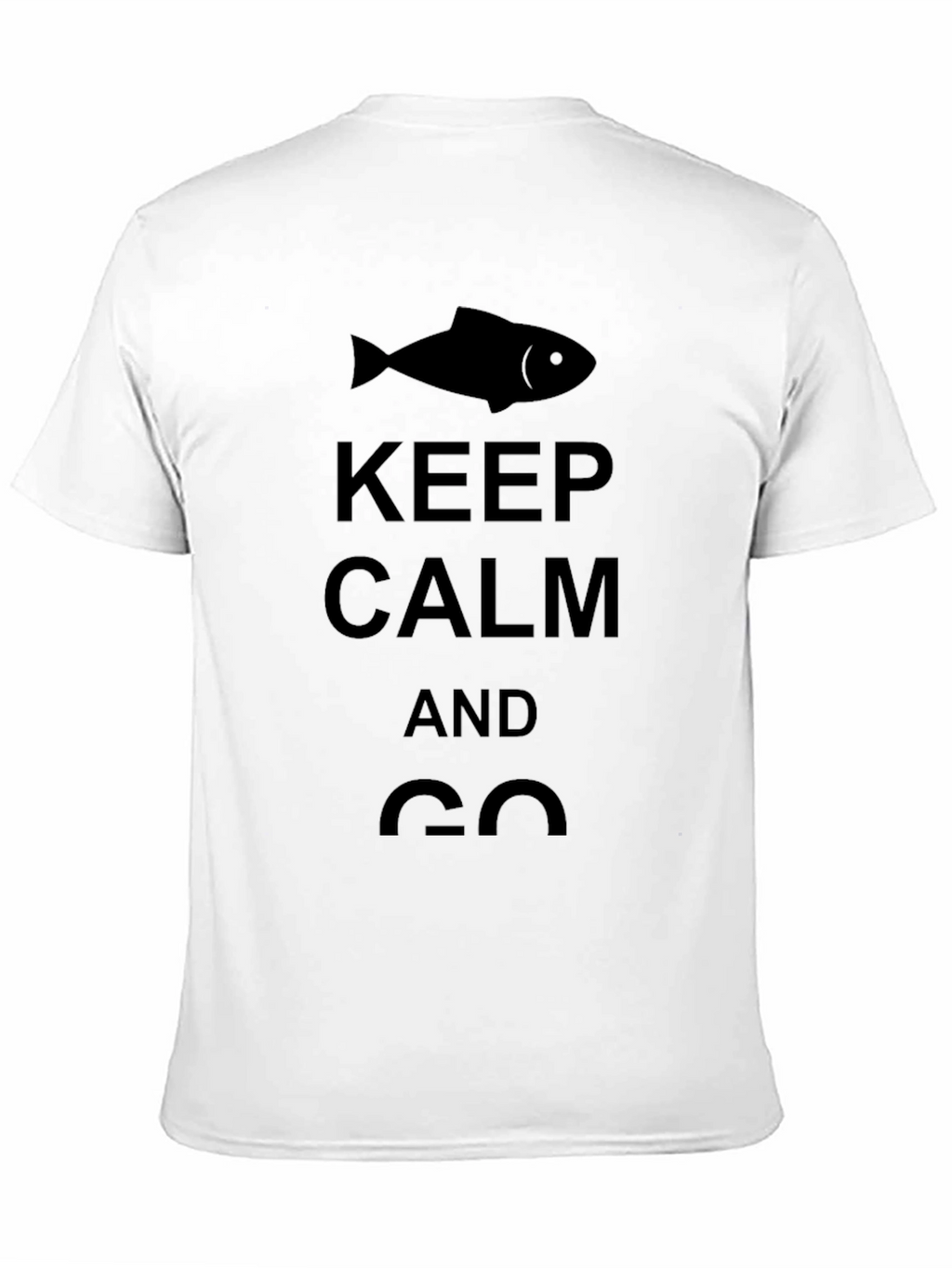 Keep Calm and Go Fishing Black T-Shirt