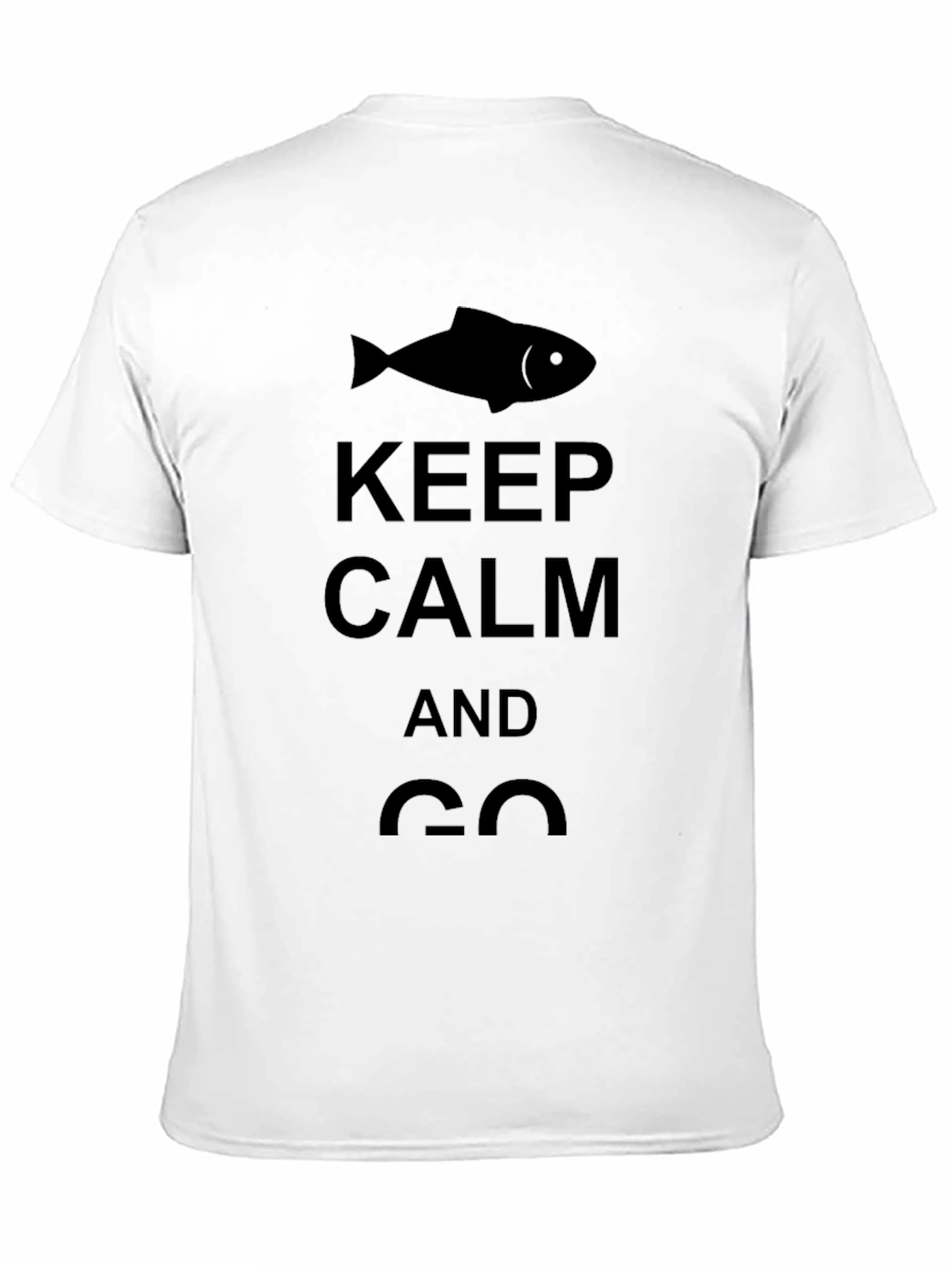 Keep Calm and Go Fishing Black T-Shirt