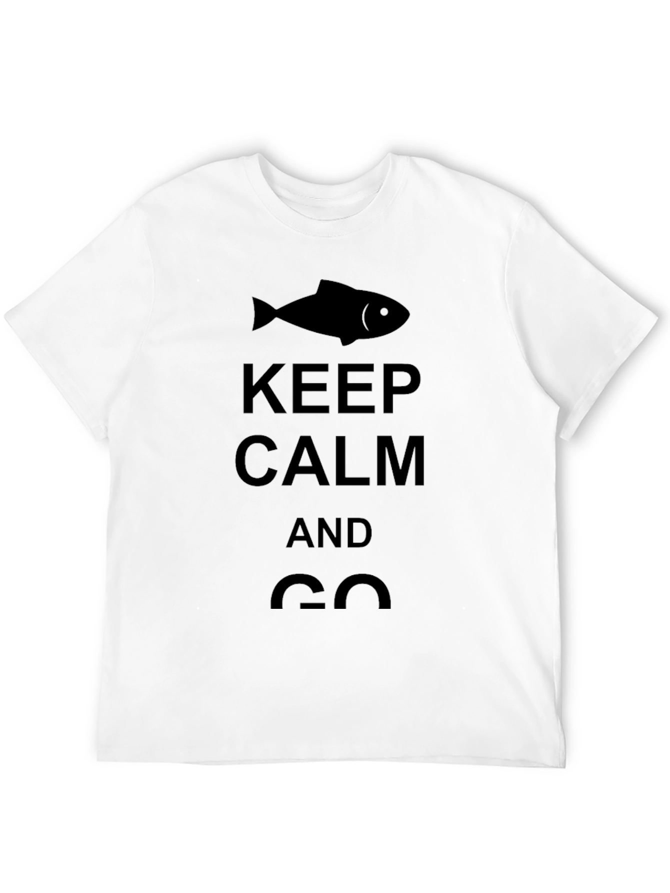Keep Calm and Go Fishing Black T-Shirt