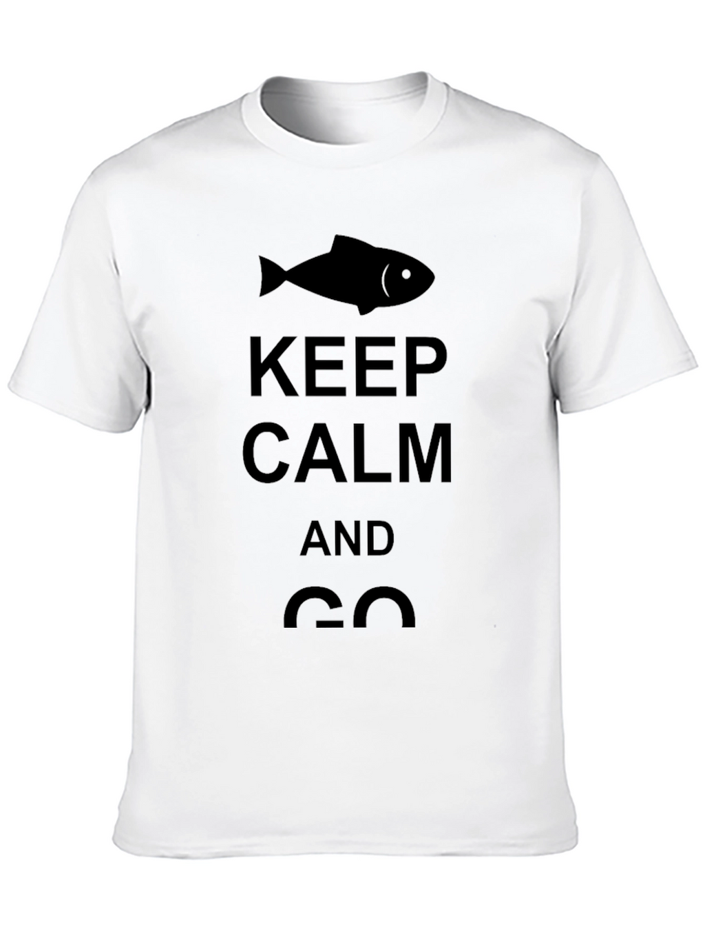 Keep Calm and Go Fishing Black T-Shirt