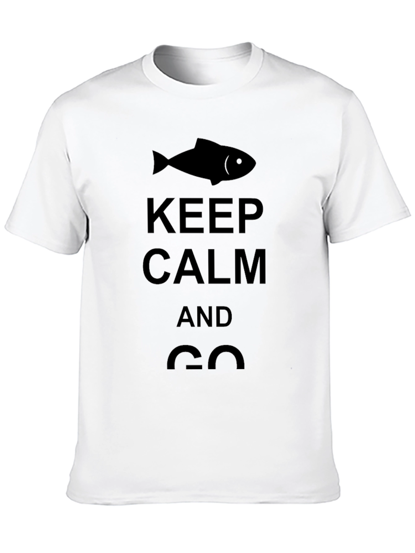 Keep Calm and Go Fishing Black T-Shirt