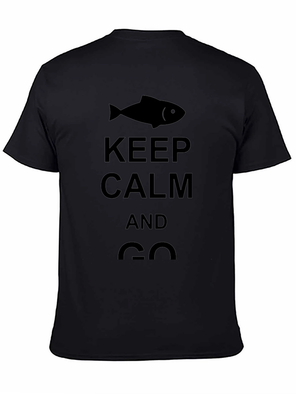 Keep Calm and Go Fishing Black T-Shirt