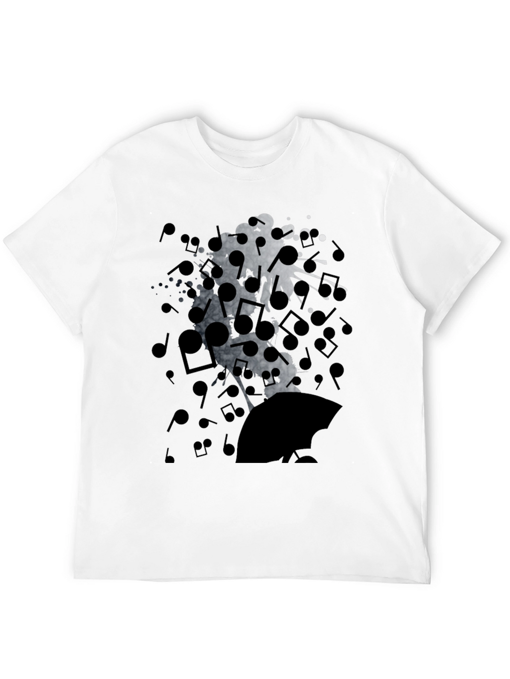 Music Notes Graphic T-Shirt - Soft Cotton Blend