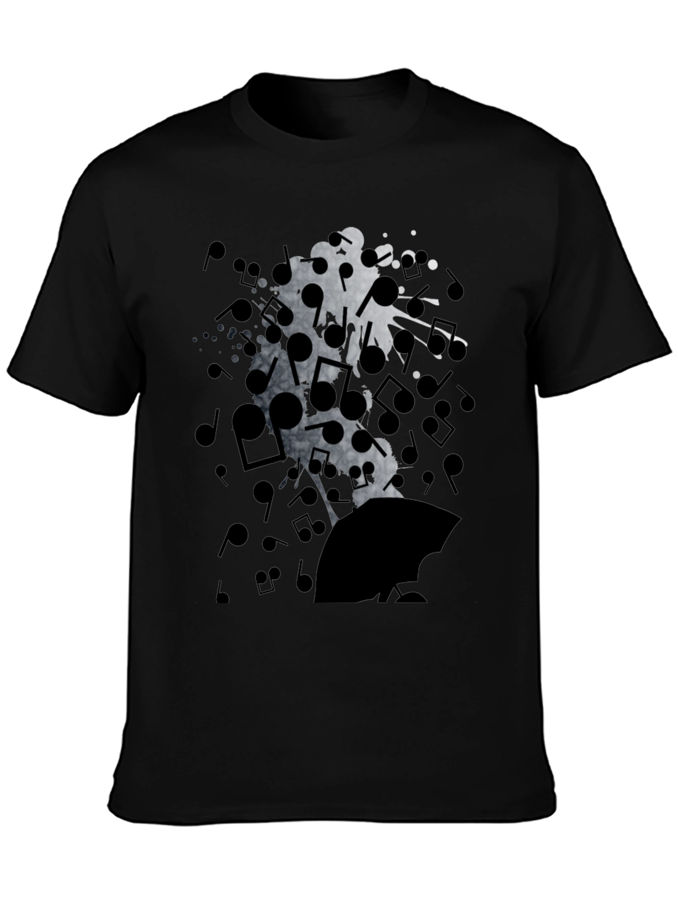 Music Notes Graphic T-Shirt - Soft Cotton Blend