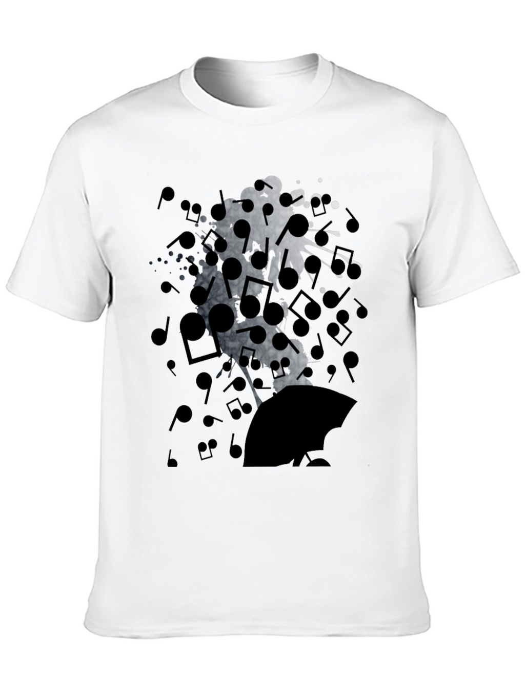 Music Notes Graphic T-Shirt - Soft Cotton Blend