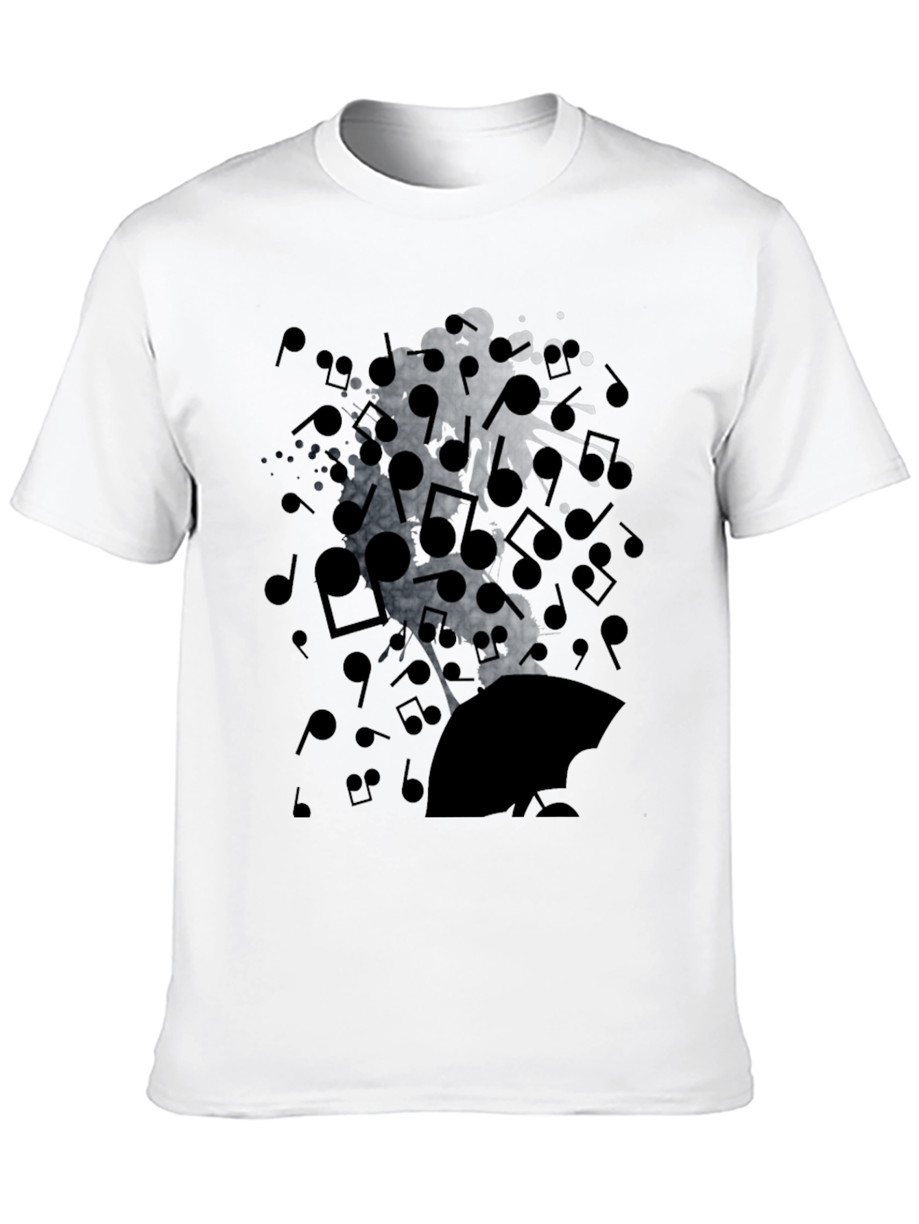 Music Notes Graphic T-Shirt - Soft Cotton Blend