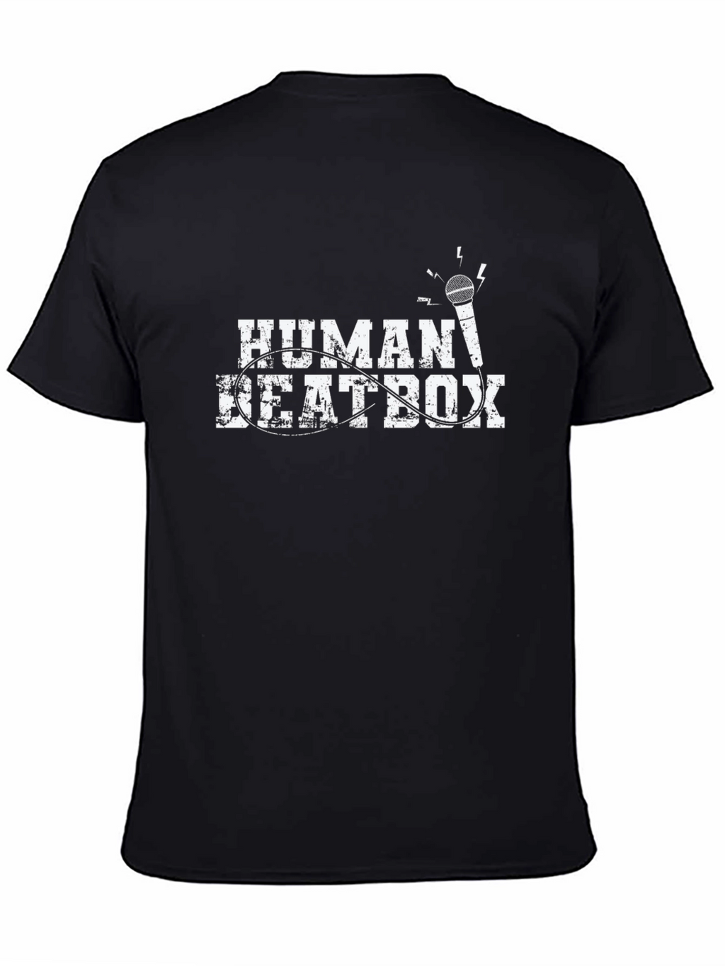 Human Beatbox Black Graphic Tee - Music Lover Shirt