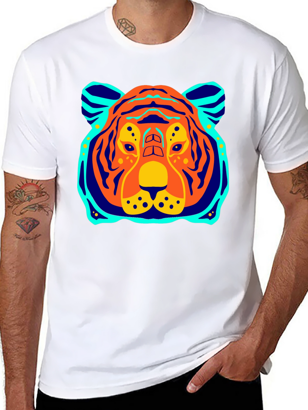 Tiger Graphic Tee - Bold Black T-Shirt