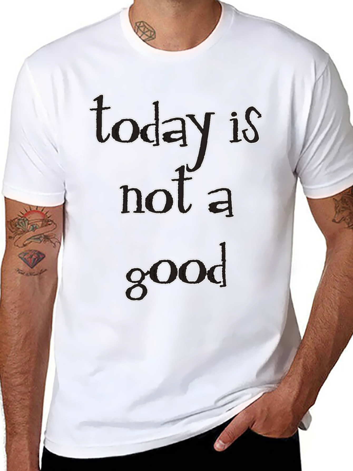 Today Is Not A Good Day Black Graphic T-Shirt