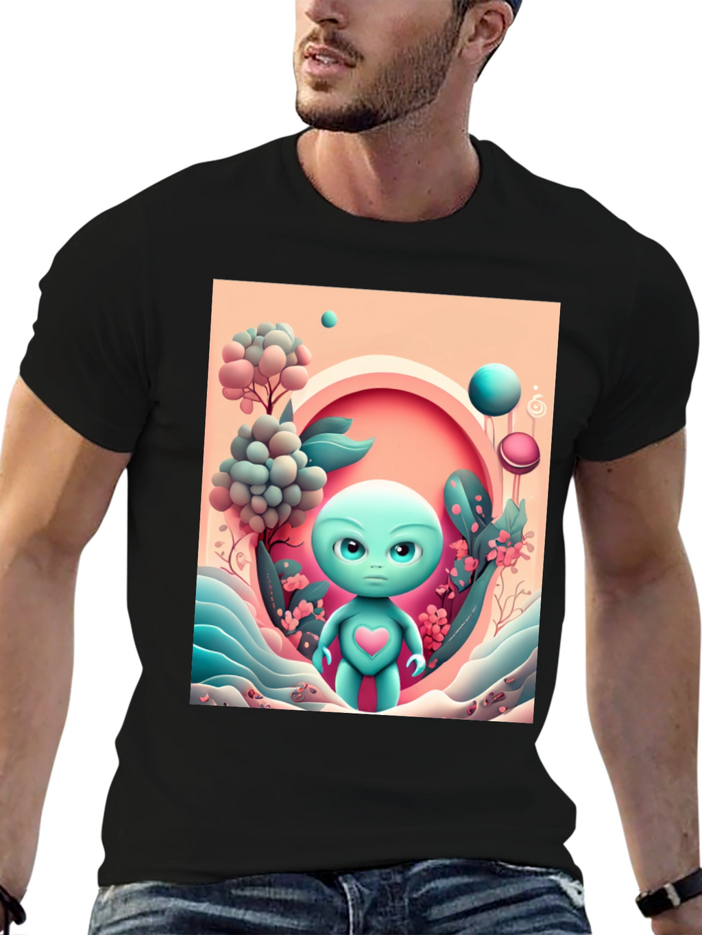 Alien Heart Tee - Funky Graphic T-Shirt