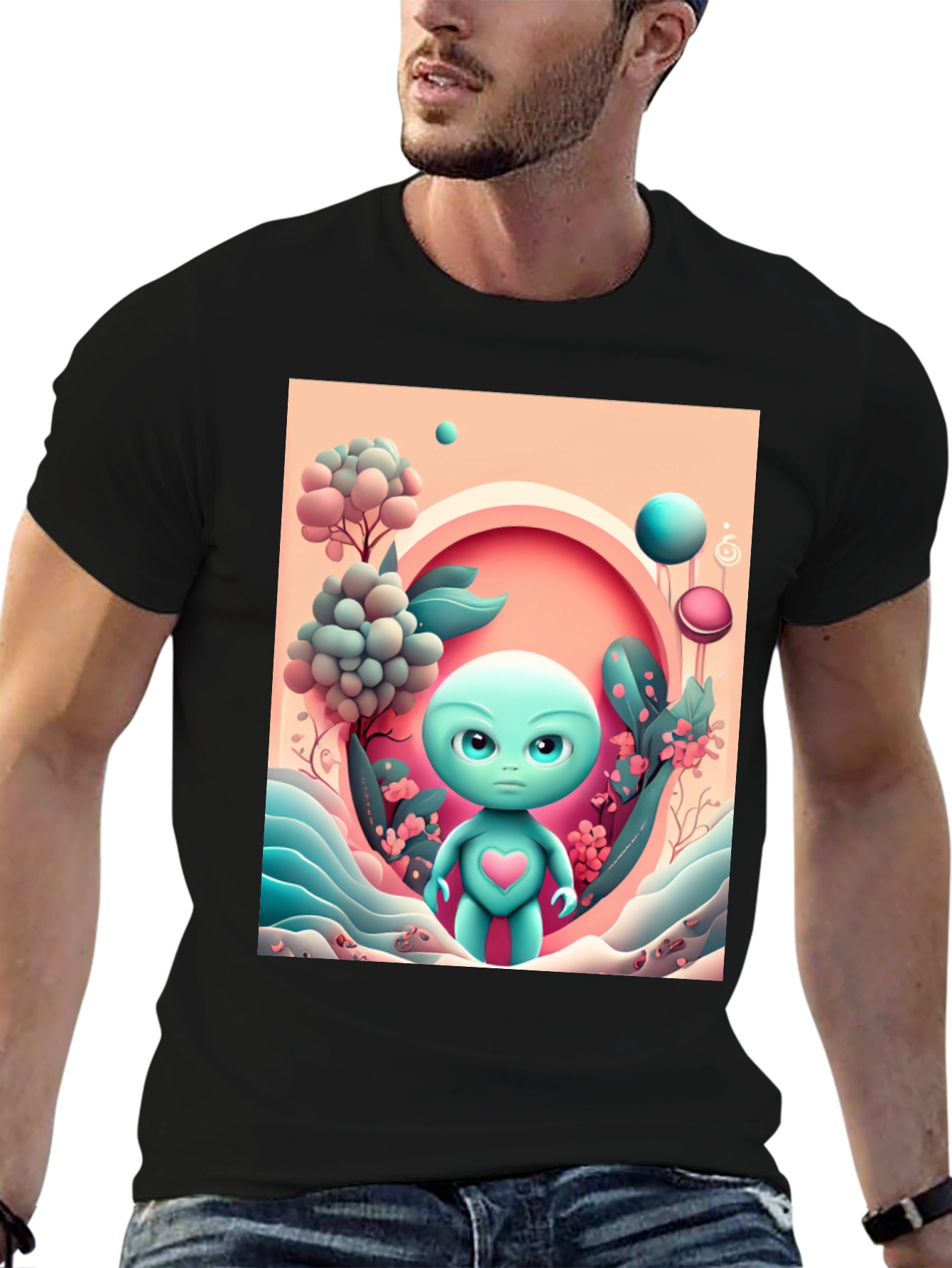 Alien Heart Tee - Funky Graphic T-Shirt