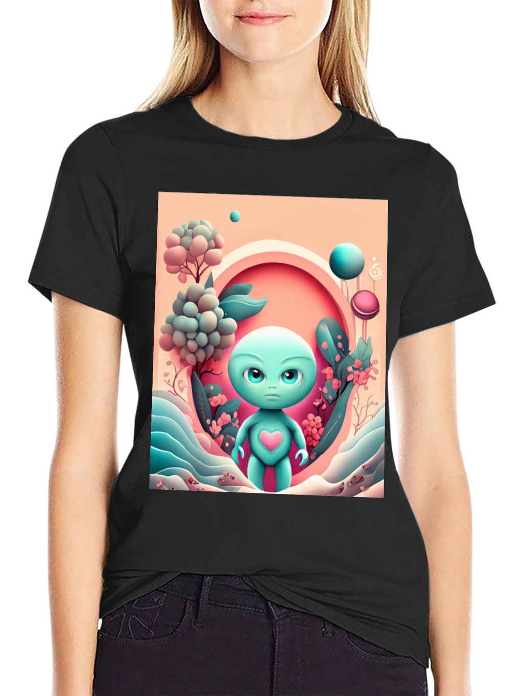 Alien Heart Tee - Funky Graphic T-Shirt