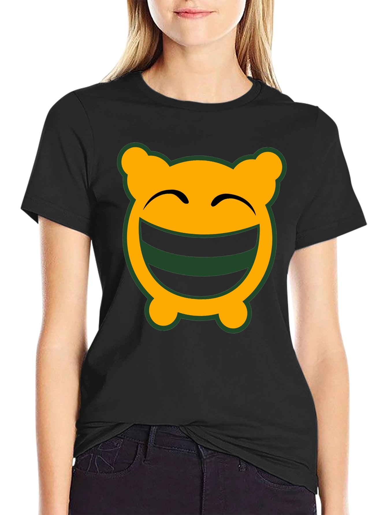 Funny Face Graphic Tee - Black