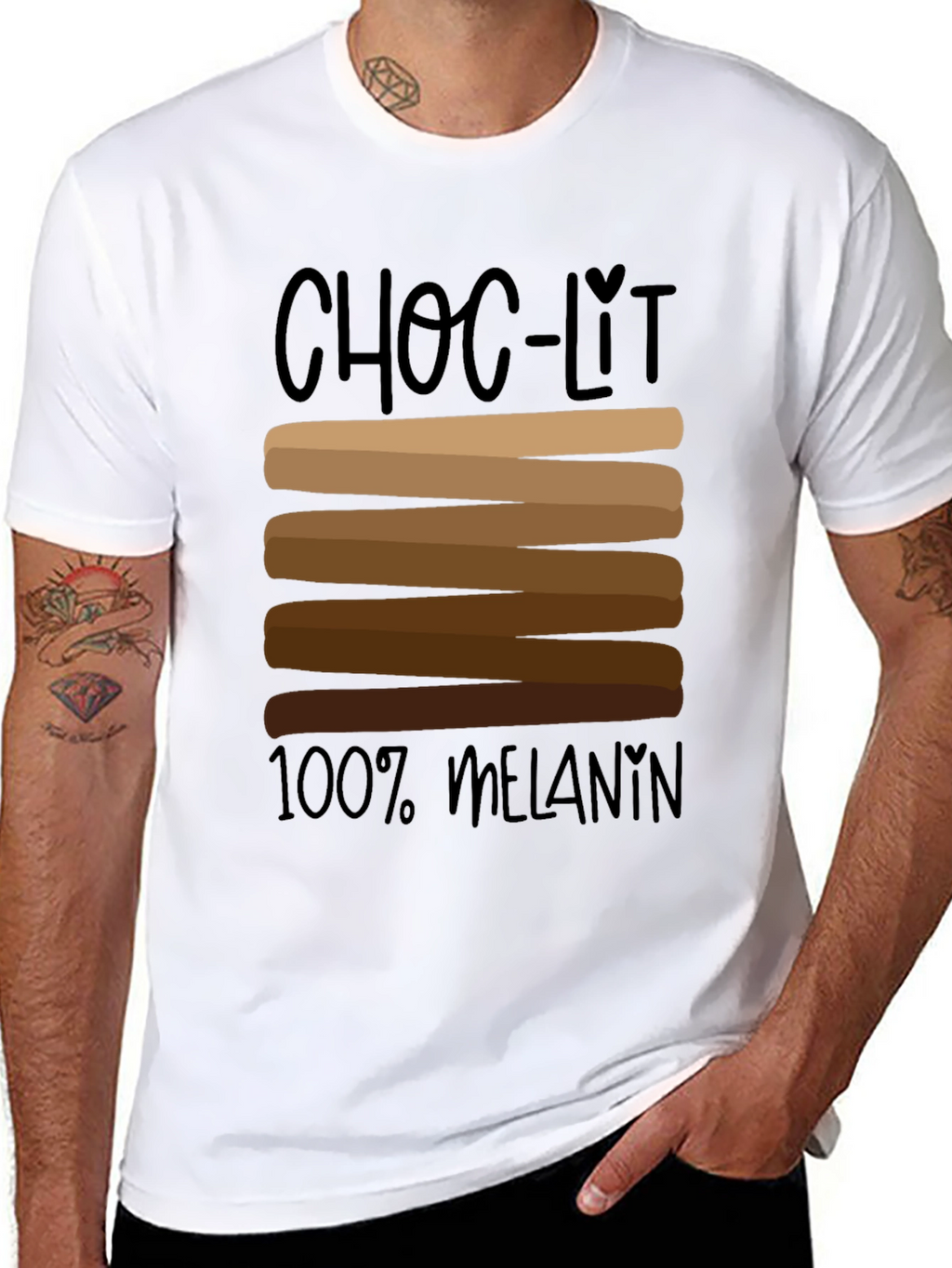 Choc-Lit 100% Melanin Black Graphic Tee