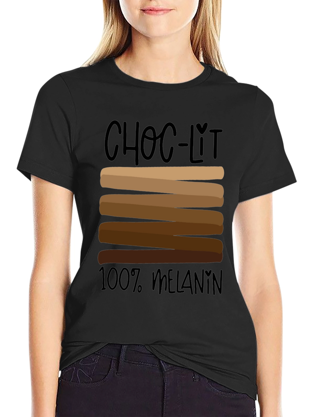 Choc-Lit 100% Melanin Black Graphic Tee