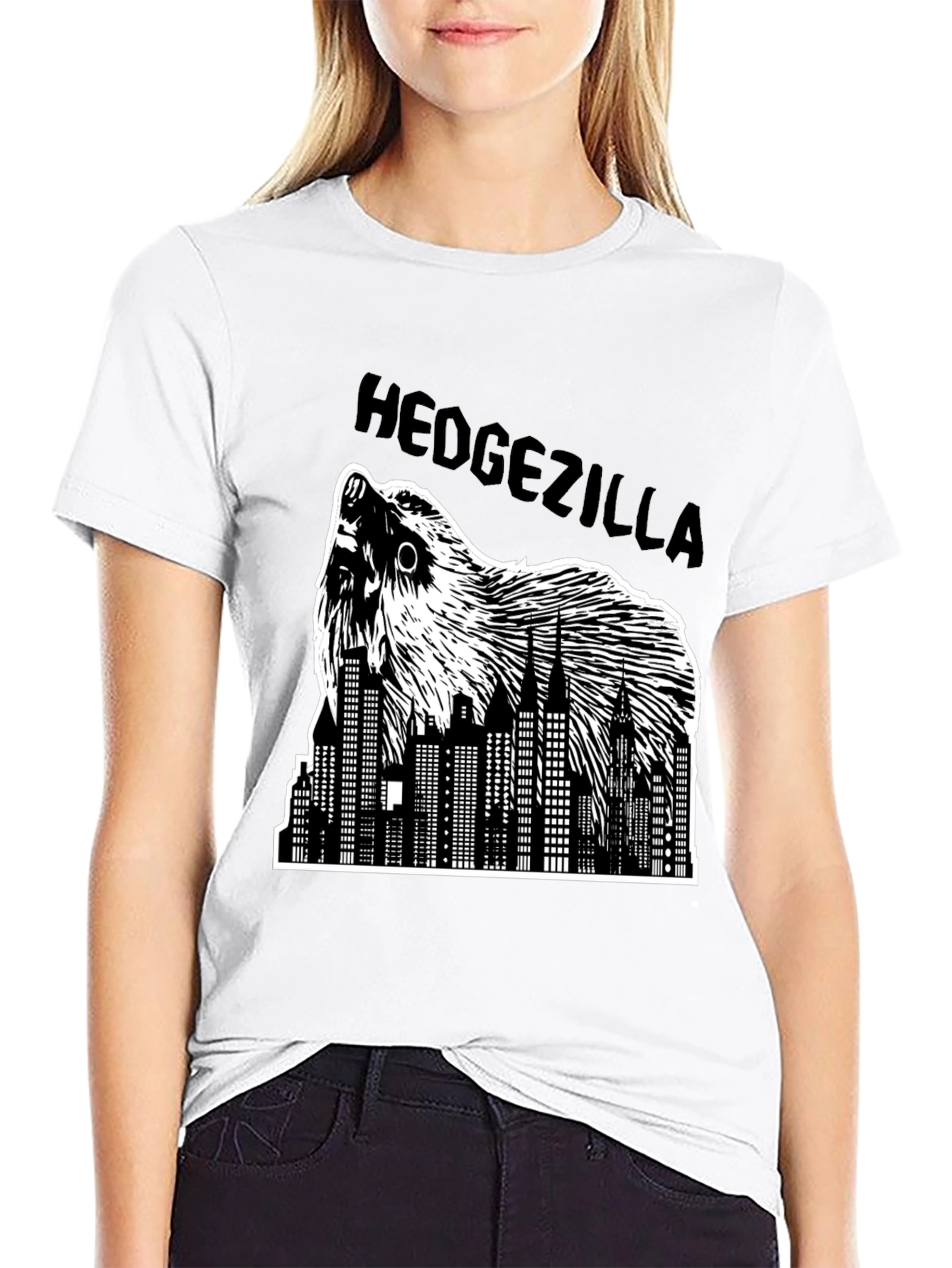 Hedgezilla T-Shirt - City Skyline Hedgehog Graphic Tee