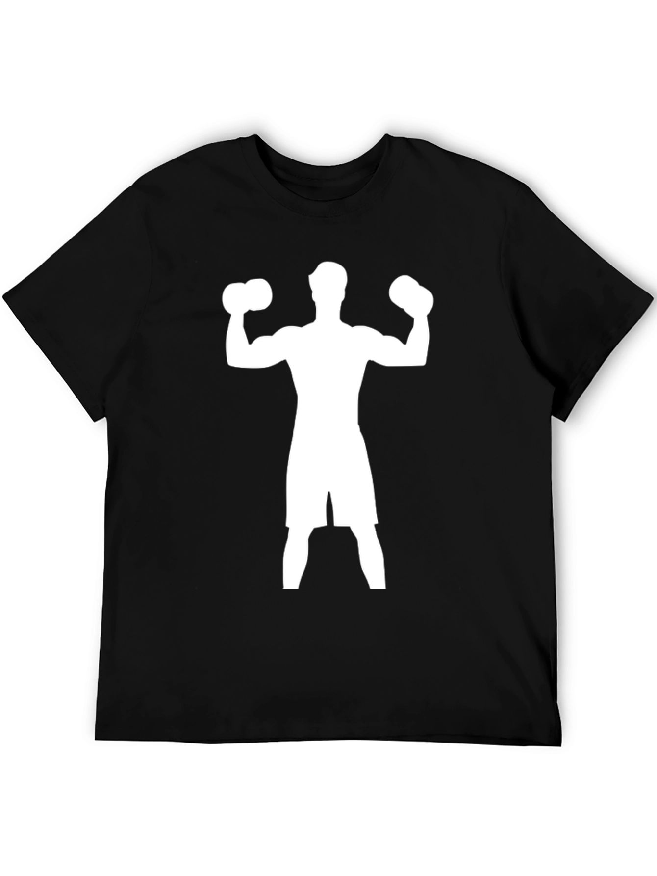 Weightlifting Silhouette Graphic Tee - Black