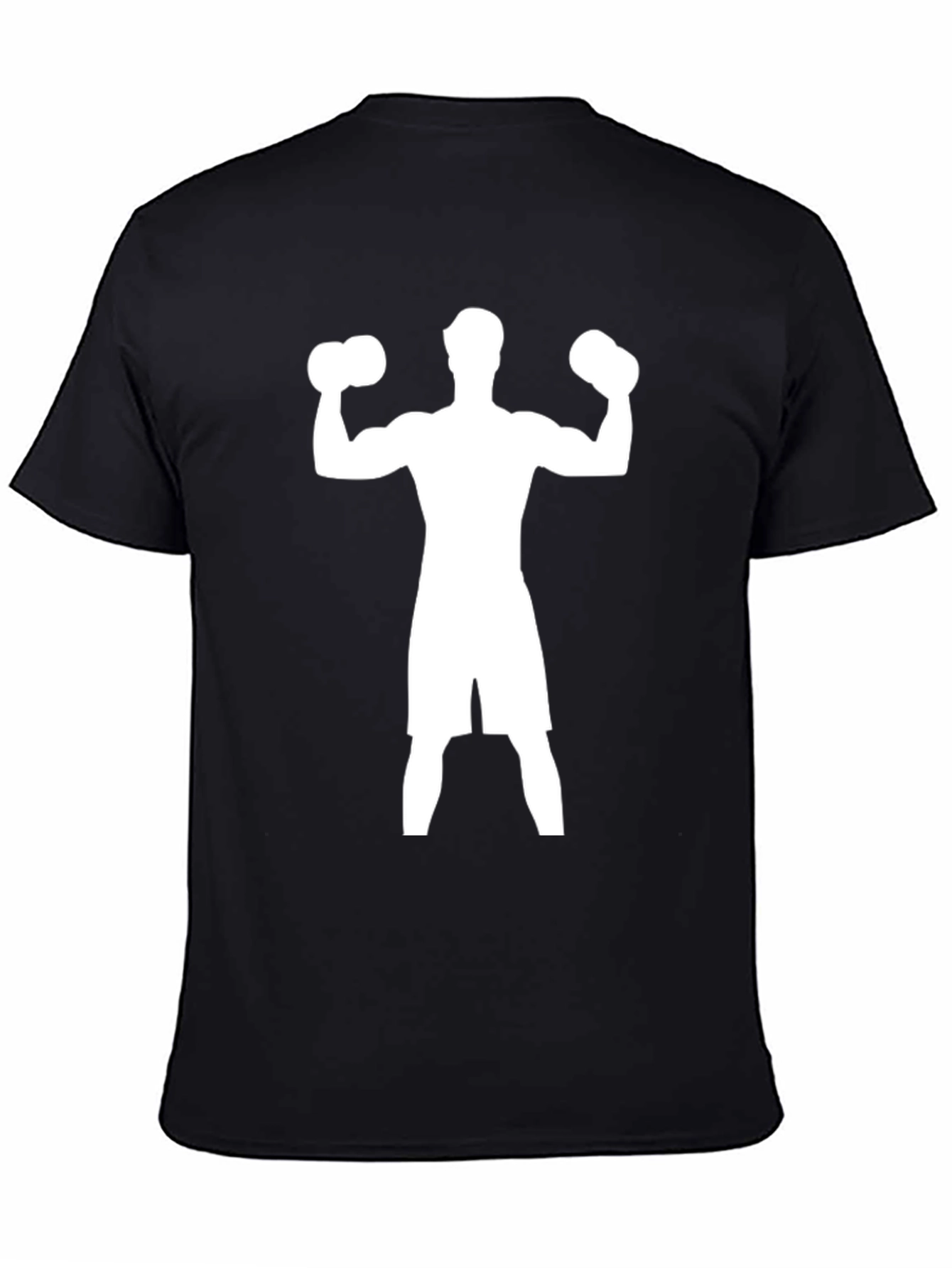Weightlifting Silhouette Graphic Tee - Black