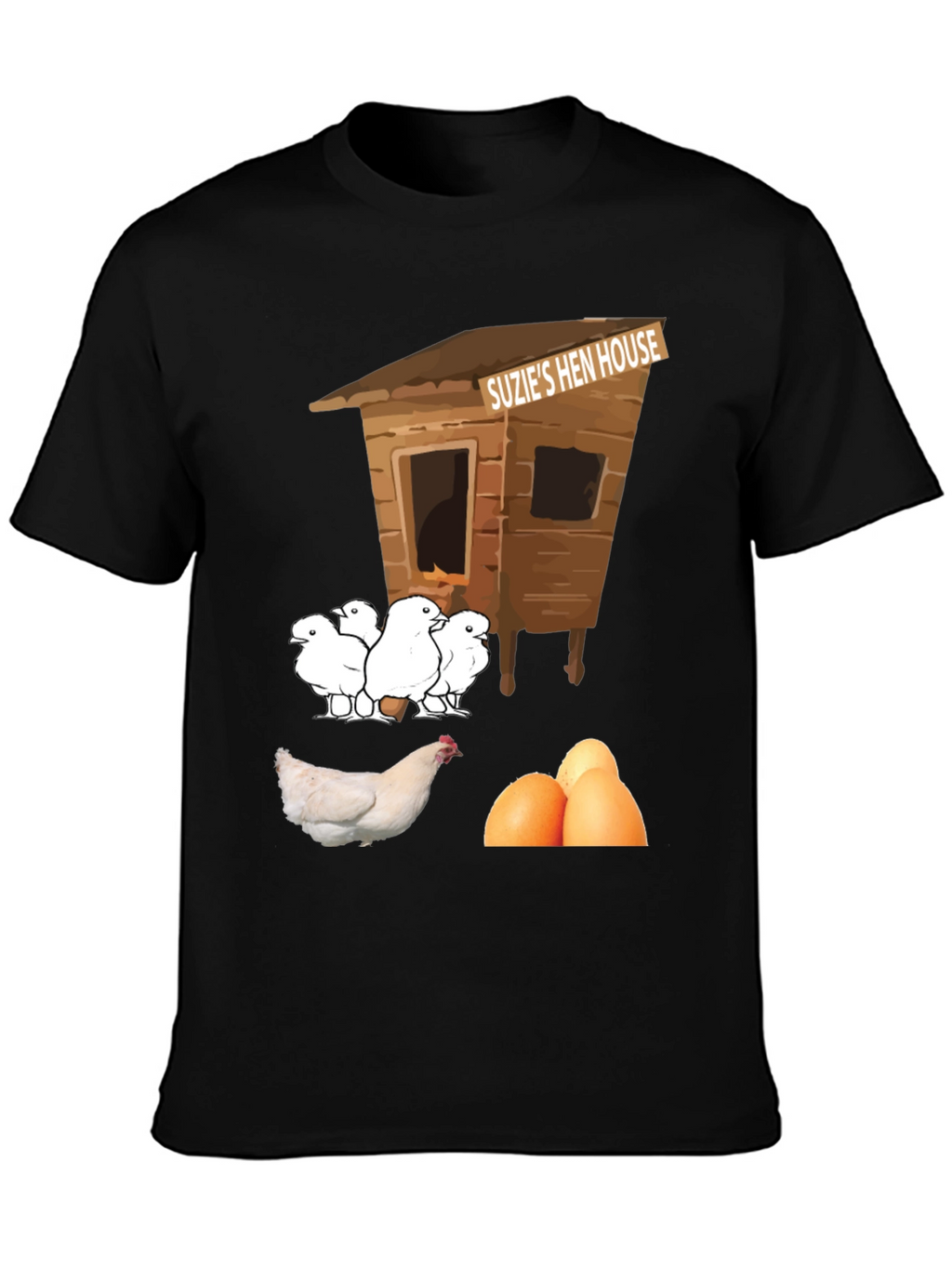 Funny Suzies Hen House T-Shirt Chicken & Eggs