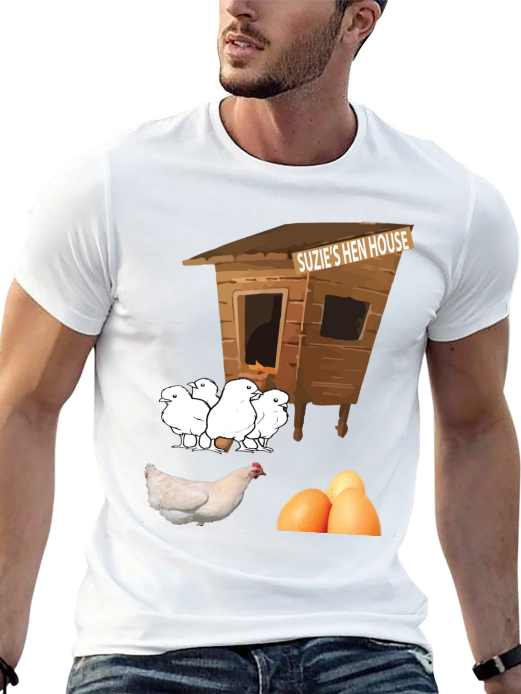 Funny Suzies Hen House T-Shirt Chicken & Eggs