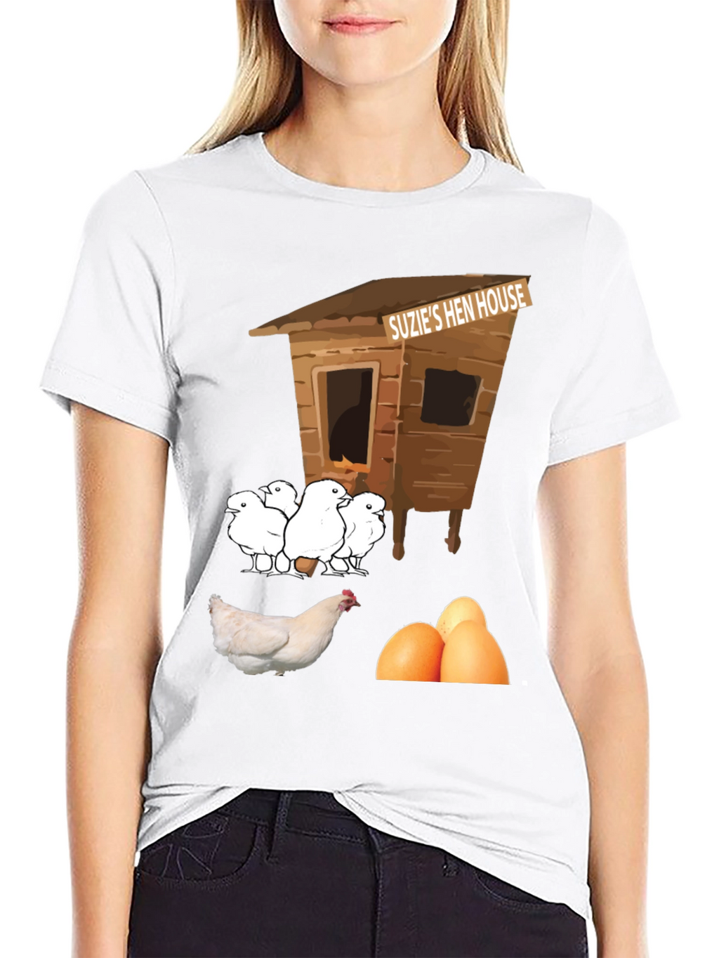 Funny Suzies Hen House T-Shirt Chicken & Eggs
