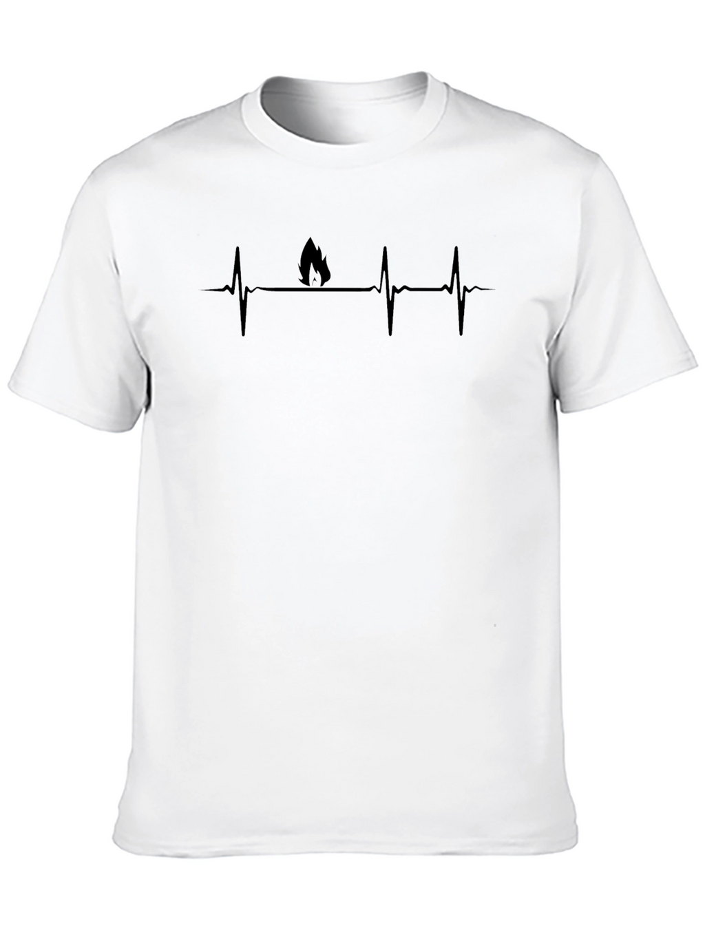 Flame Heartbeat Black T-Shirt