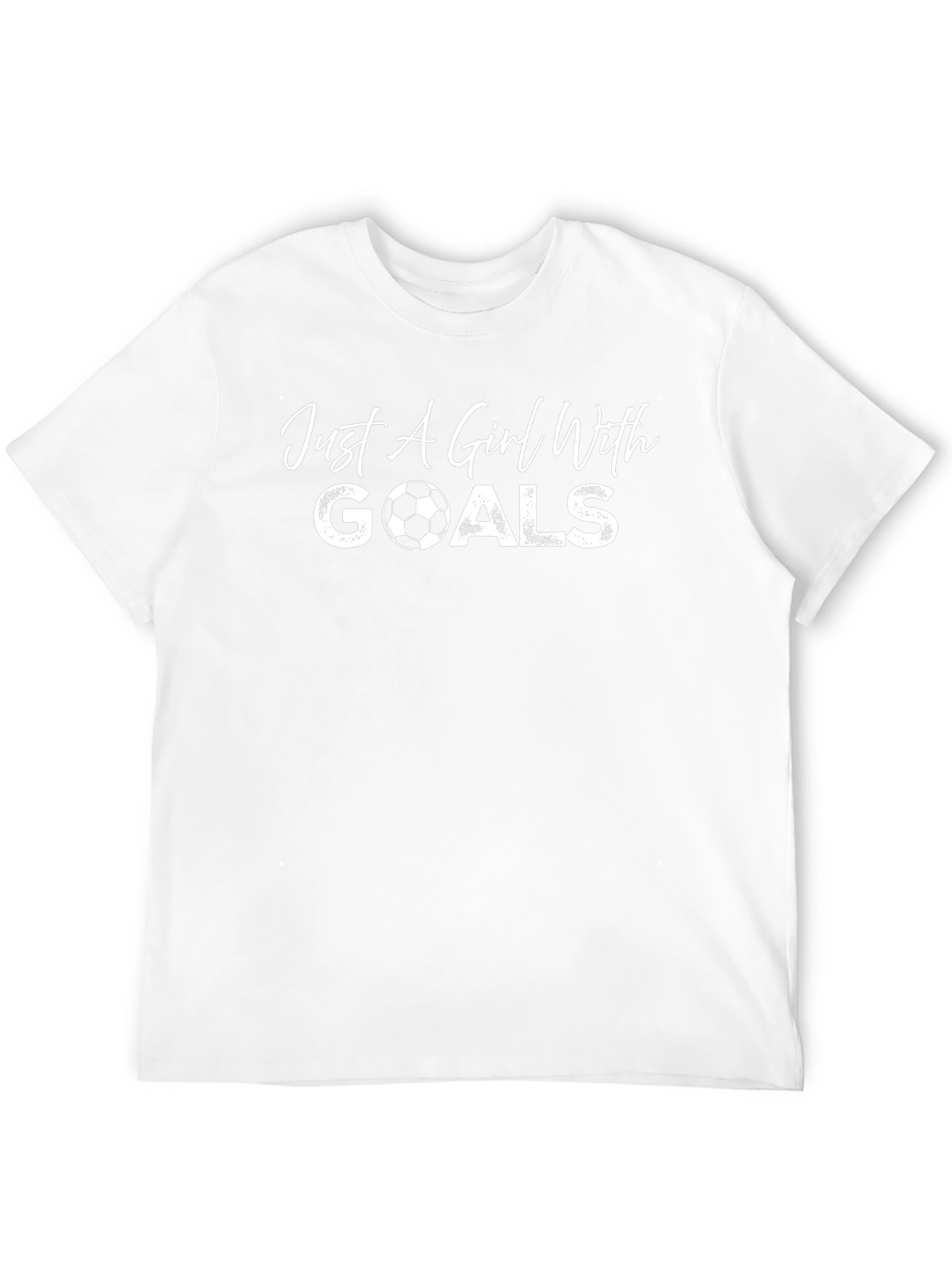 Just A Girl With Goals T-Shirt Soccer Ball Tee