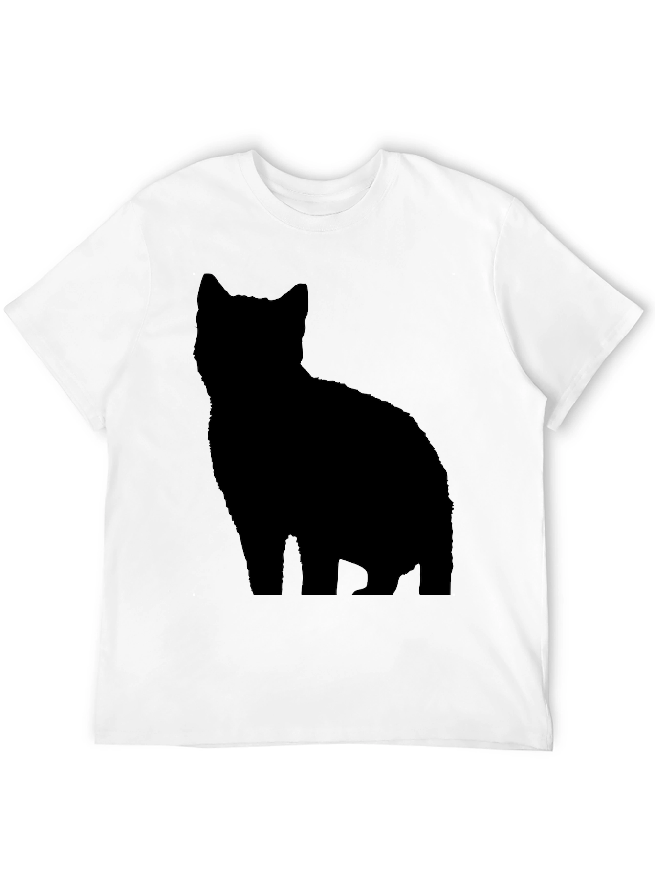 Black Cat Silhouette T-Shirt - Stylish & Unique Tee