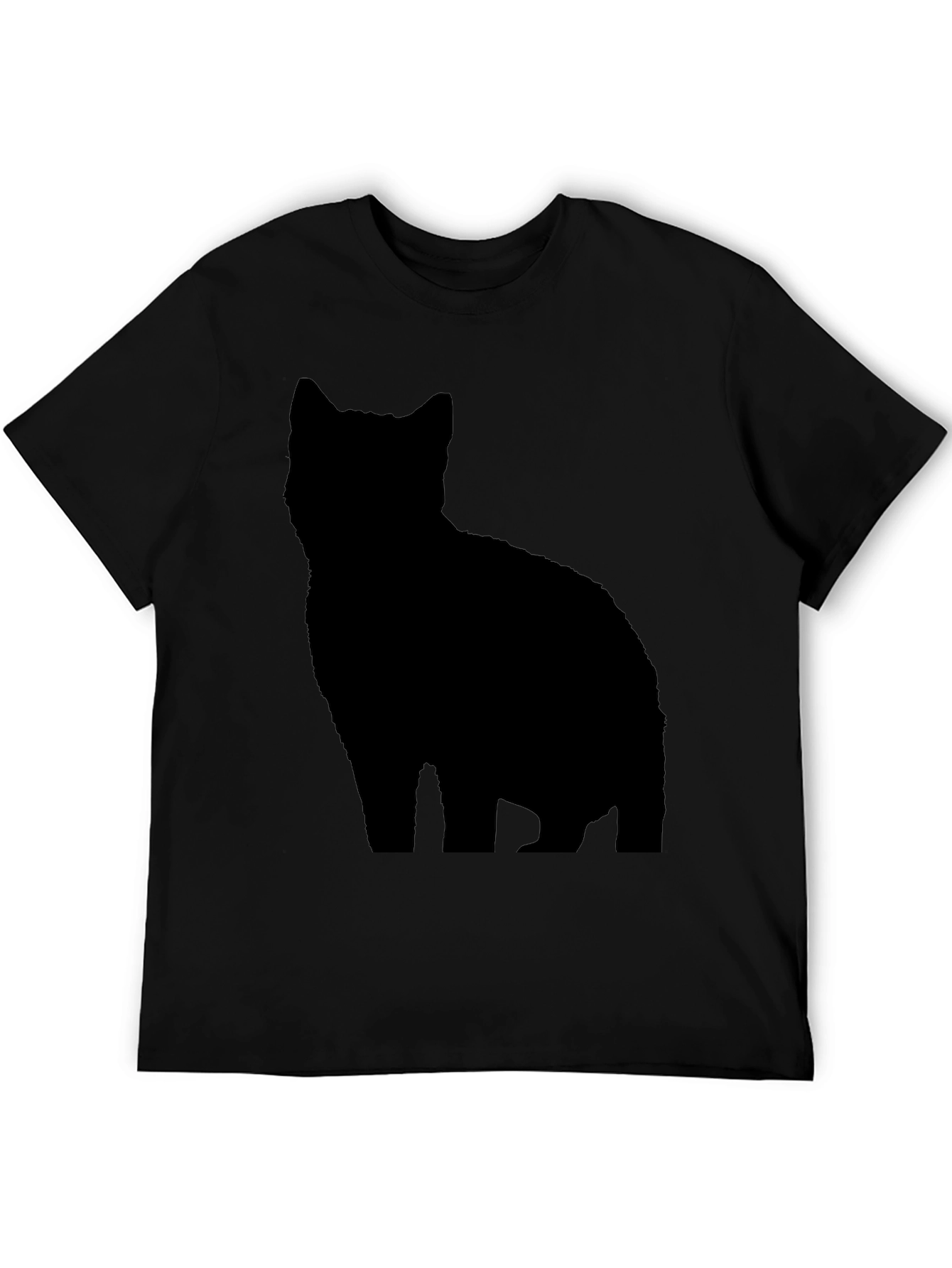 Black Cat Silhouette T-Shirt - Stylish & Unique Tee