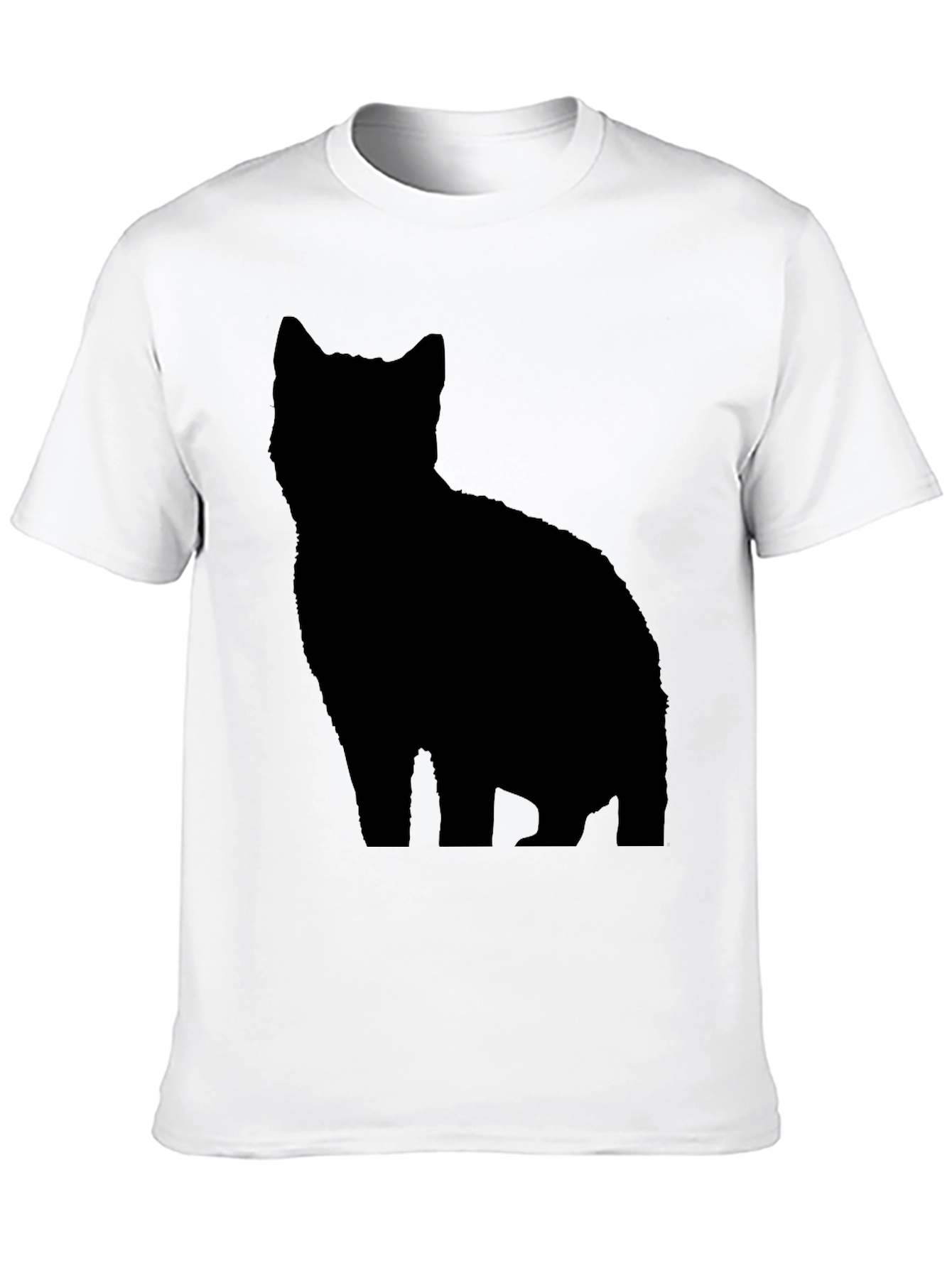 Black Cat Silhouette T-Shirt - Stylish & Unique Tee