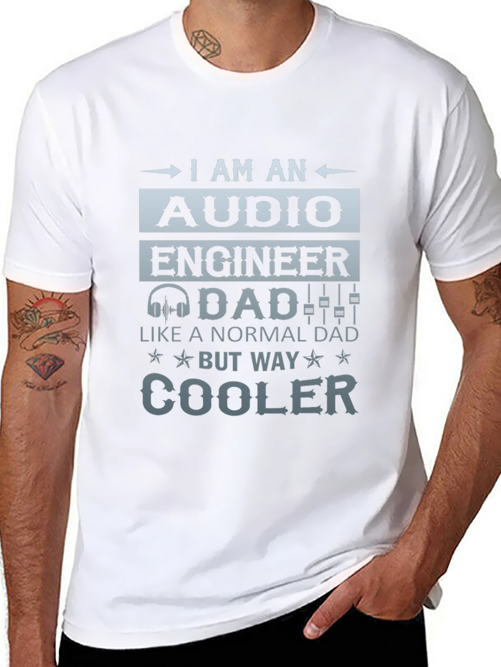 Audio Engineer Dad T-Shirt - Cool Dad Edition