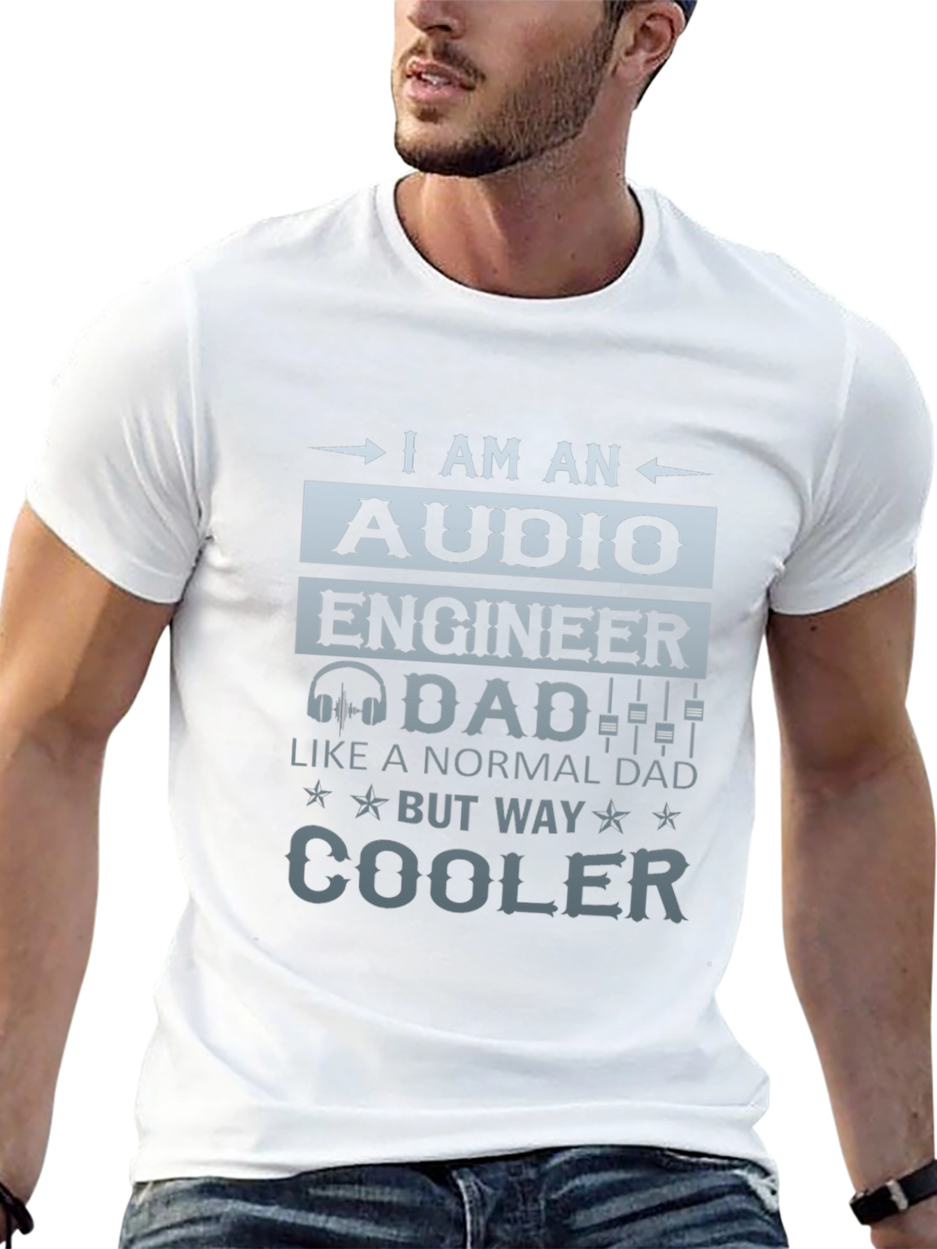 Audio Engineer Dad T-Shirt - Cool Dad Edition