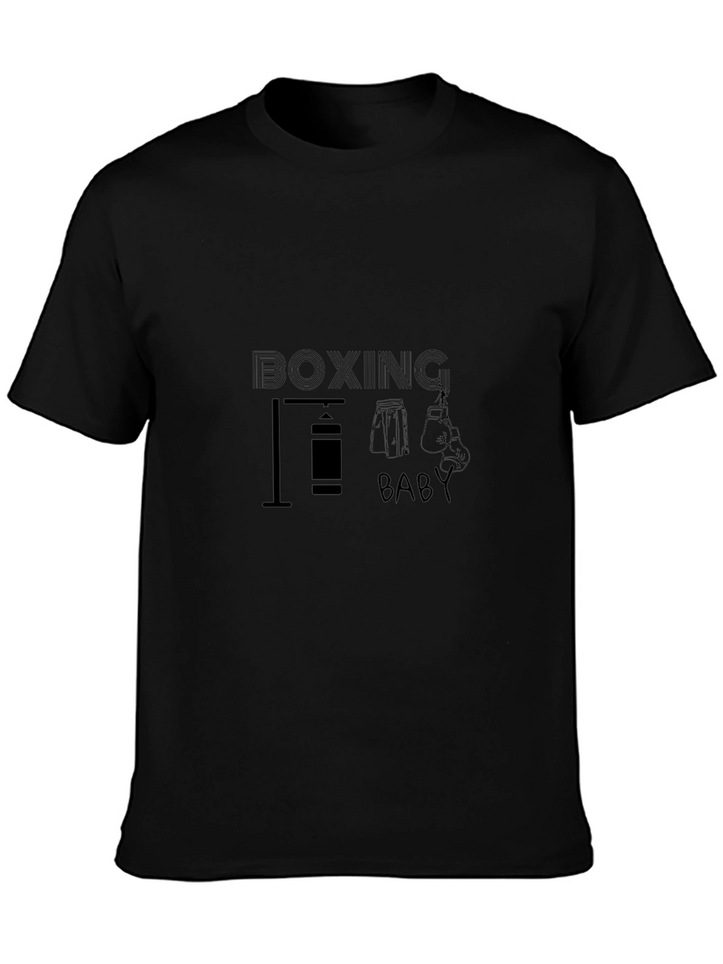 Boxing Baby Black T-Shirt