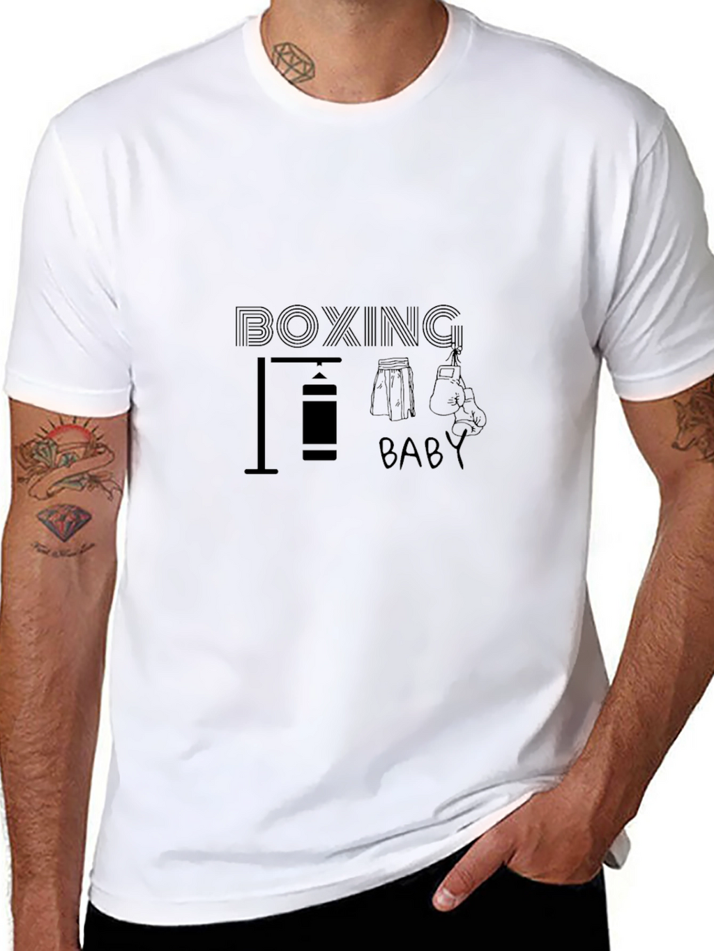 Boxing Baby Black T-Shirt