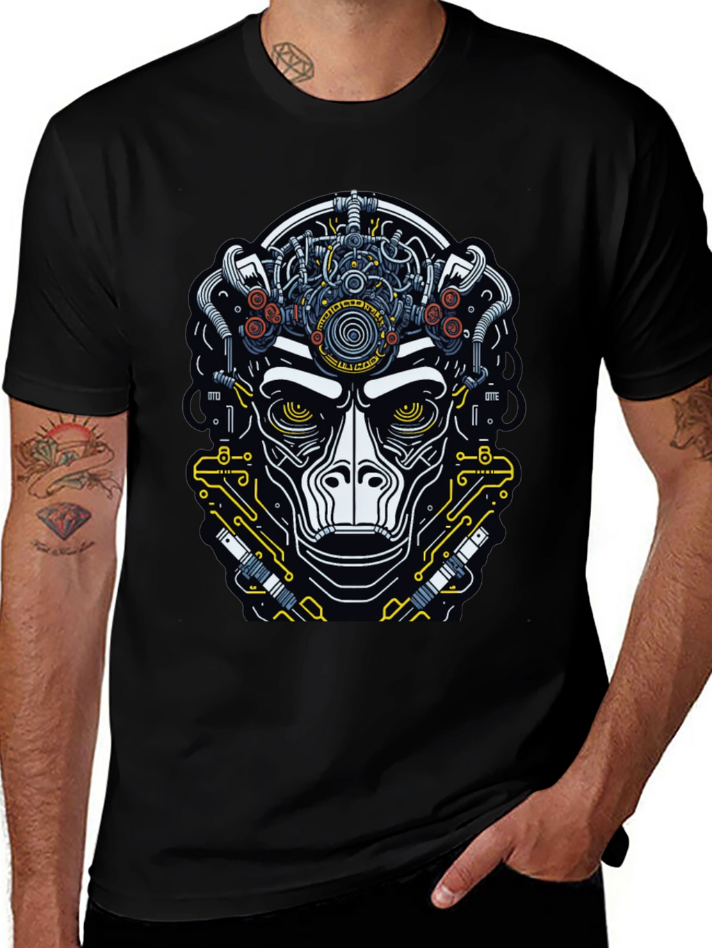 Cyberpunk Ape Graphic Tee - Unique Design