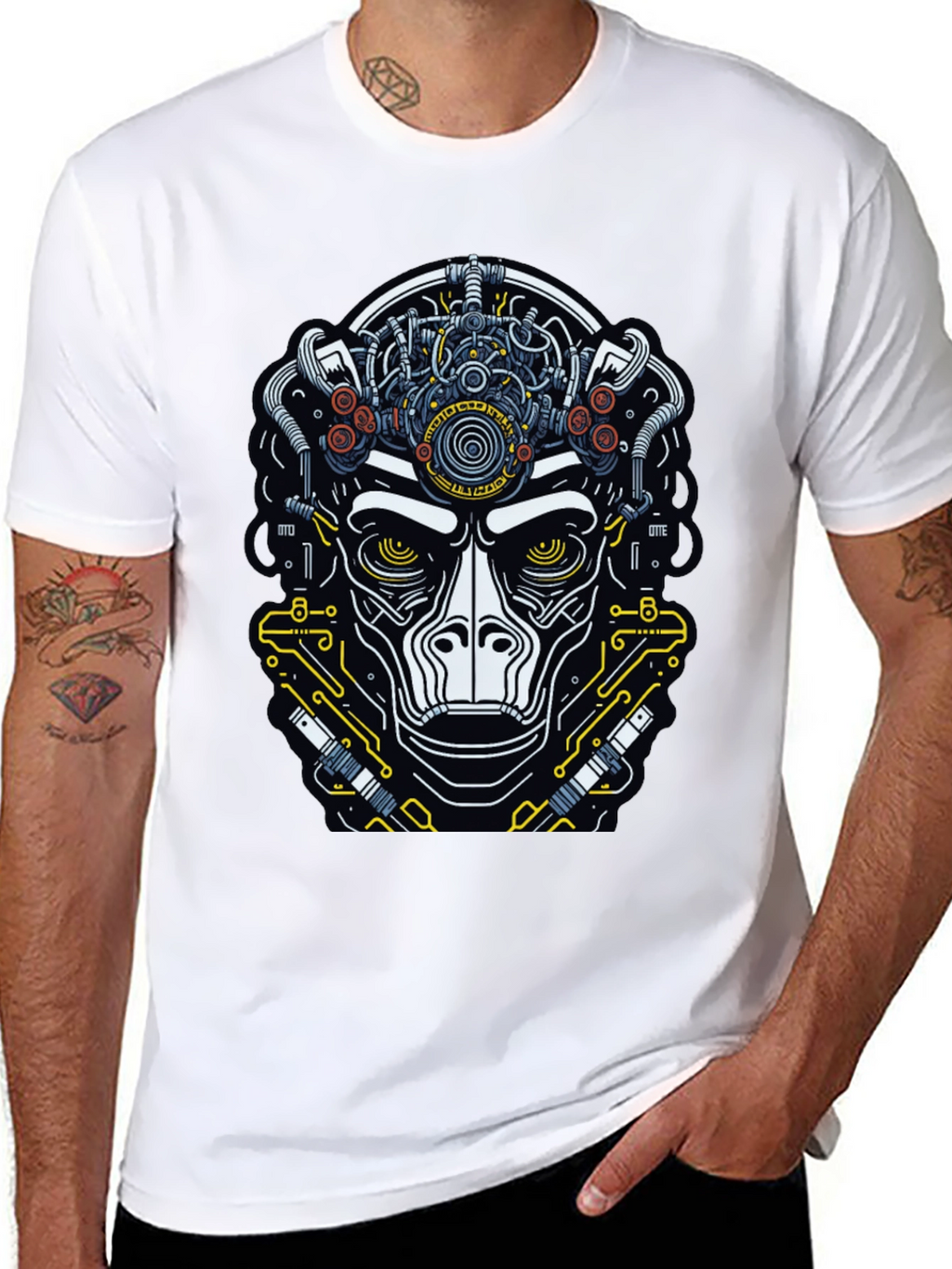 Cyberpunk Ape Graphic Tee - Unique Design