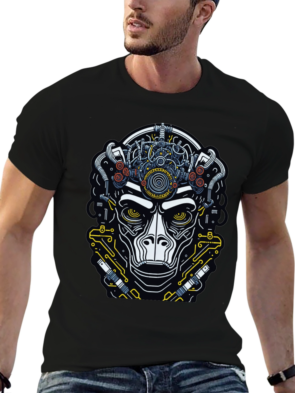 Cyberpunk Ape Graphic Tee - Unique Design
