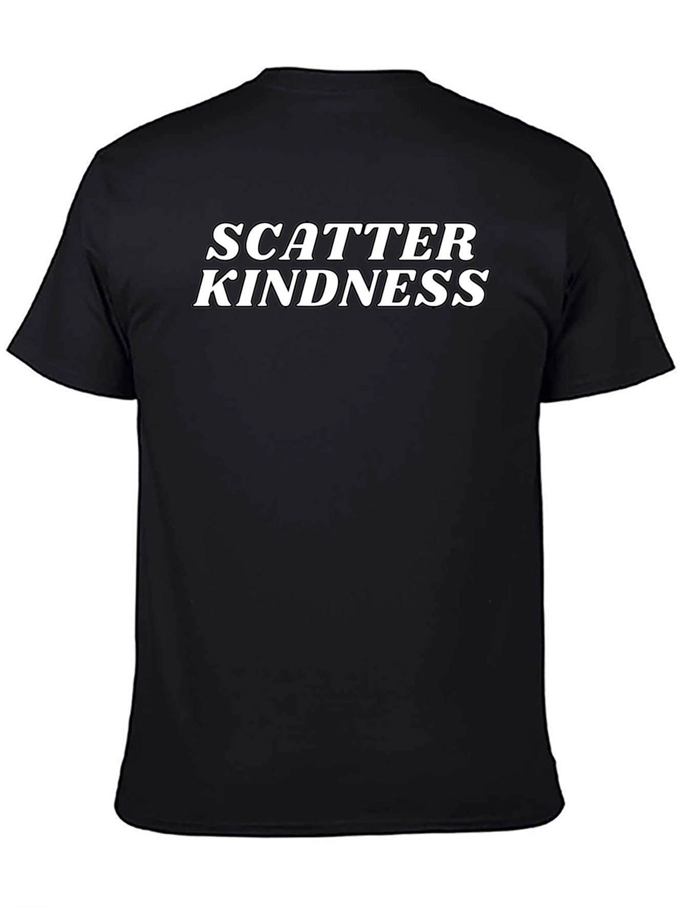 Scatter Kindness Black Graphic T-Shirt