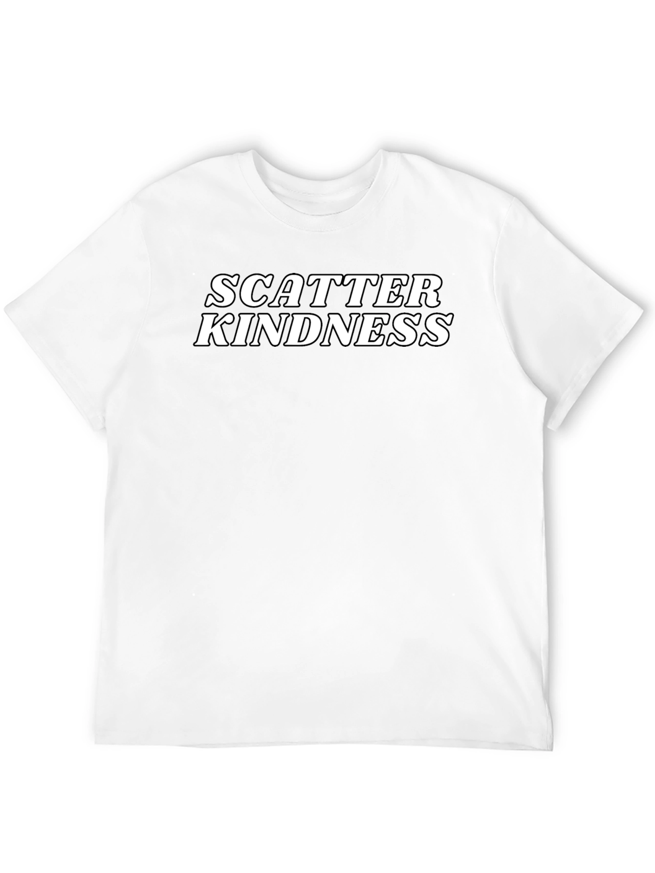 Scatter Kindness Black Graphic T-Shirt