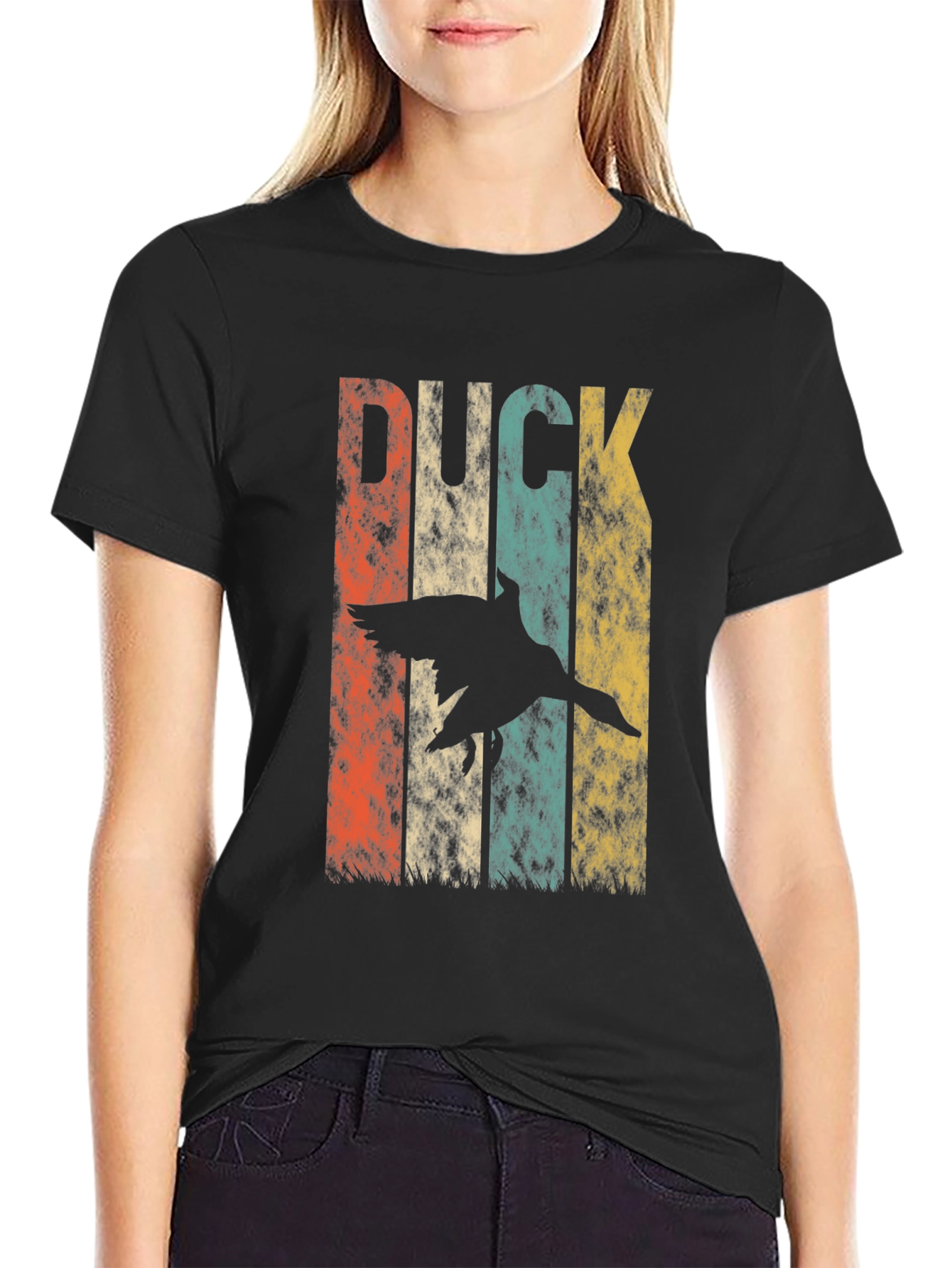 Retro Duck Graphic Tee - Vintage Style Bird Lover Shirt
