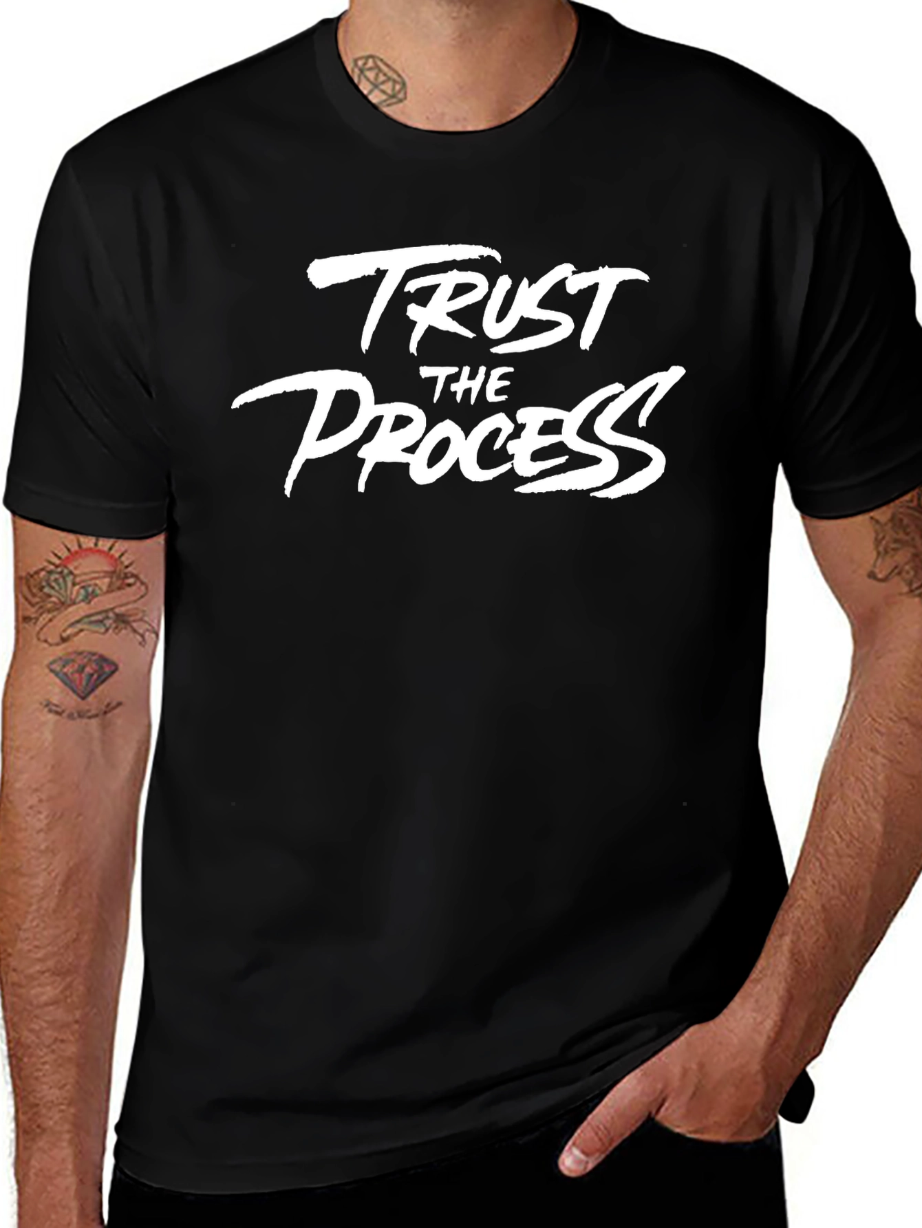 Trust The Process Black Graphic Tee