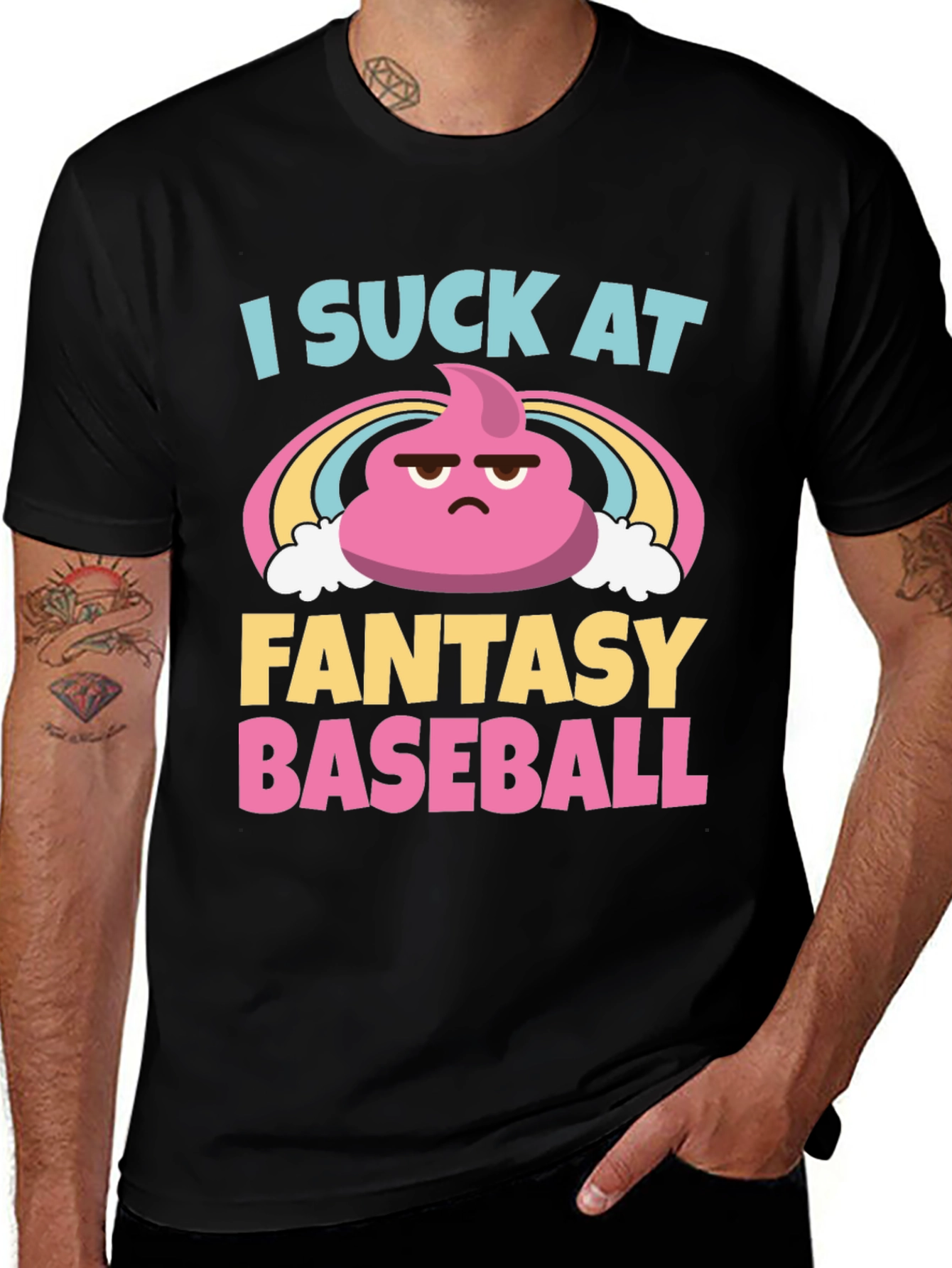I Suck At Fantasy Baseball Graphic T-Shirt