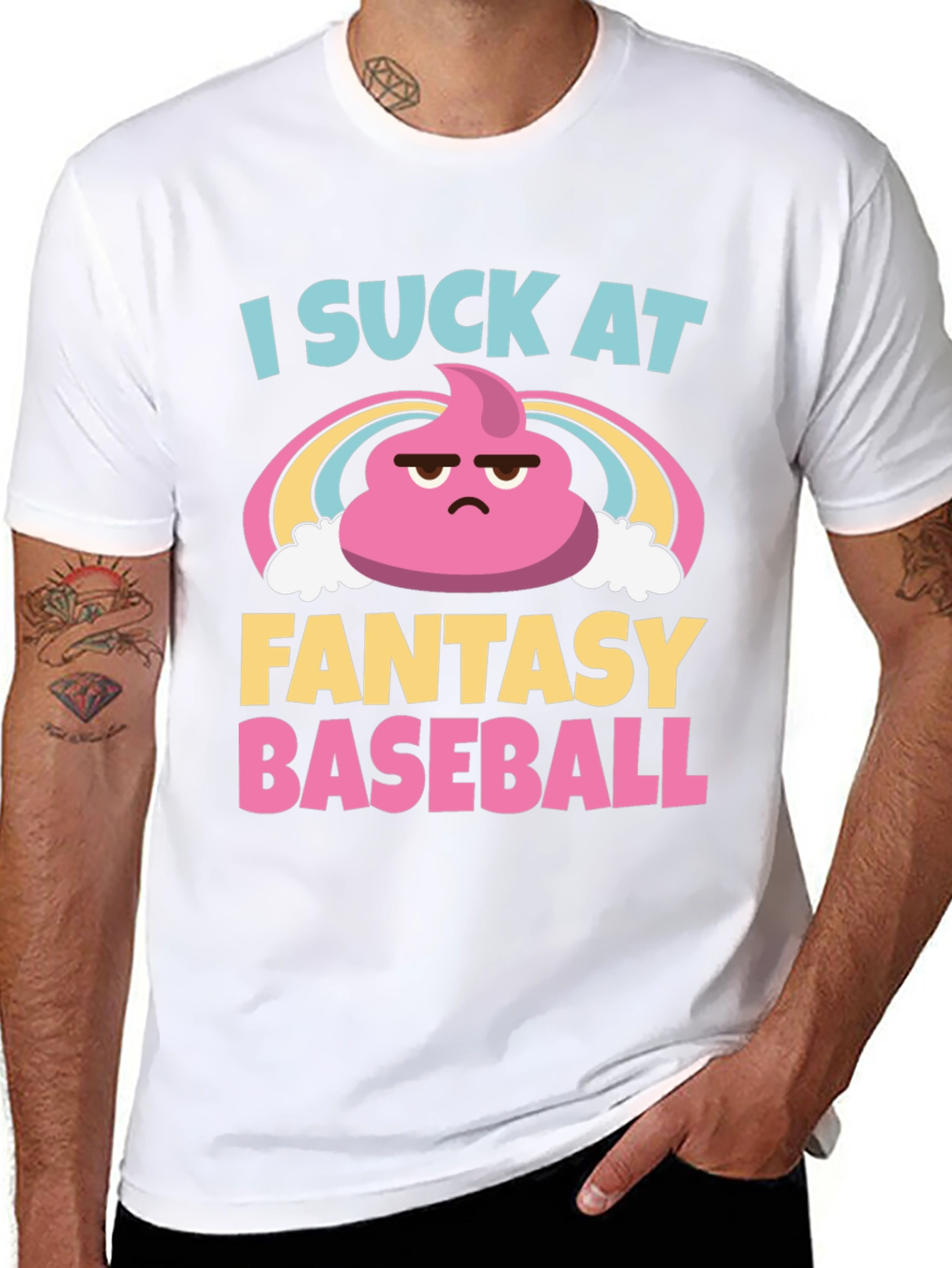 I Suck At Fantasy Baseball Graphic T-Shirt