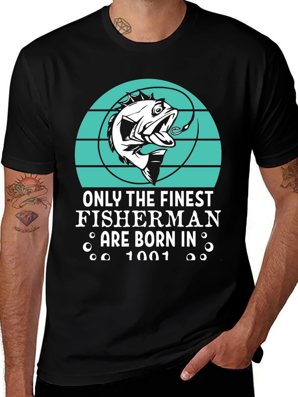 Finest Fisherman Born in 1001 T-Shirt
