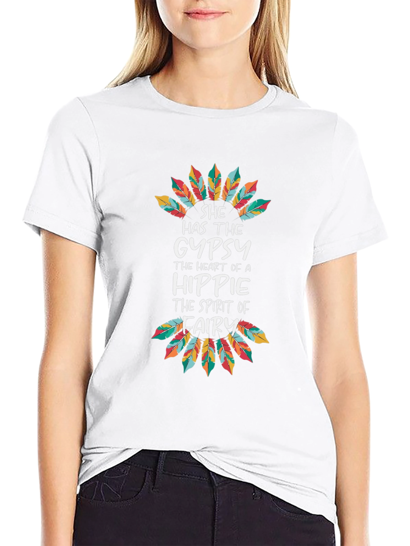 Gypsy Heart Hippie Spirit T-Shirt - Black