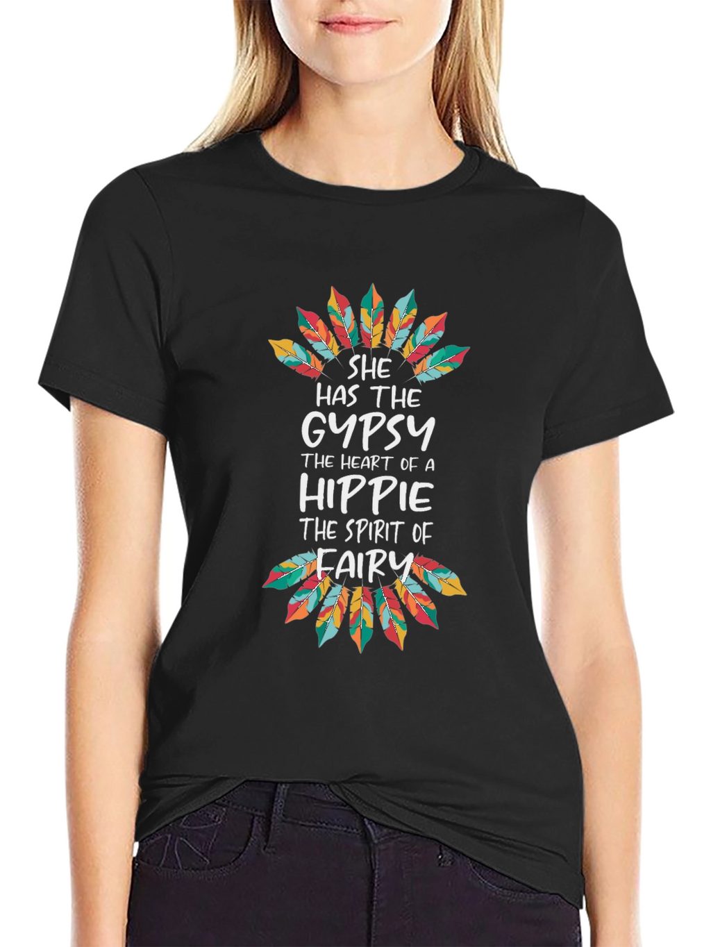 Gypsy Heart Hippie Spirit T-Shirt - Black