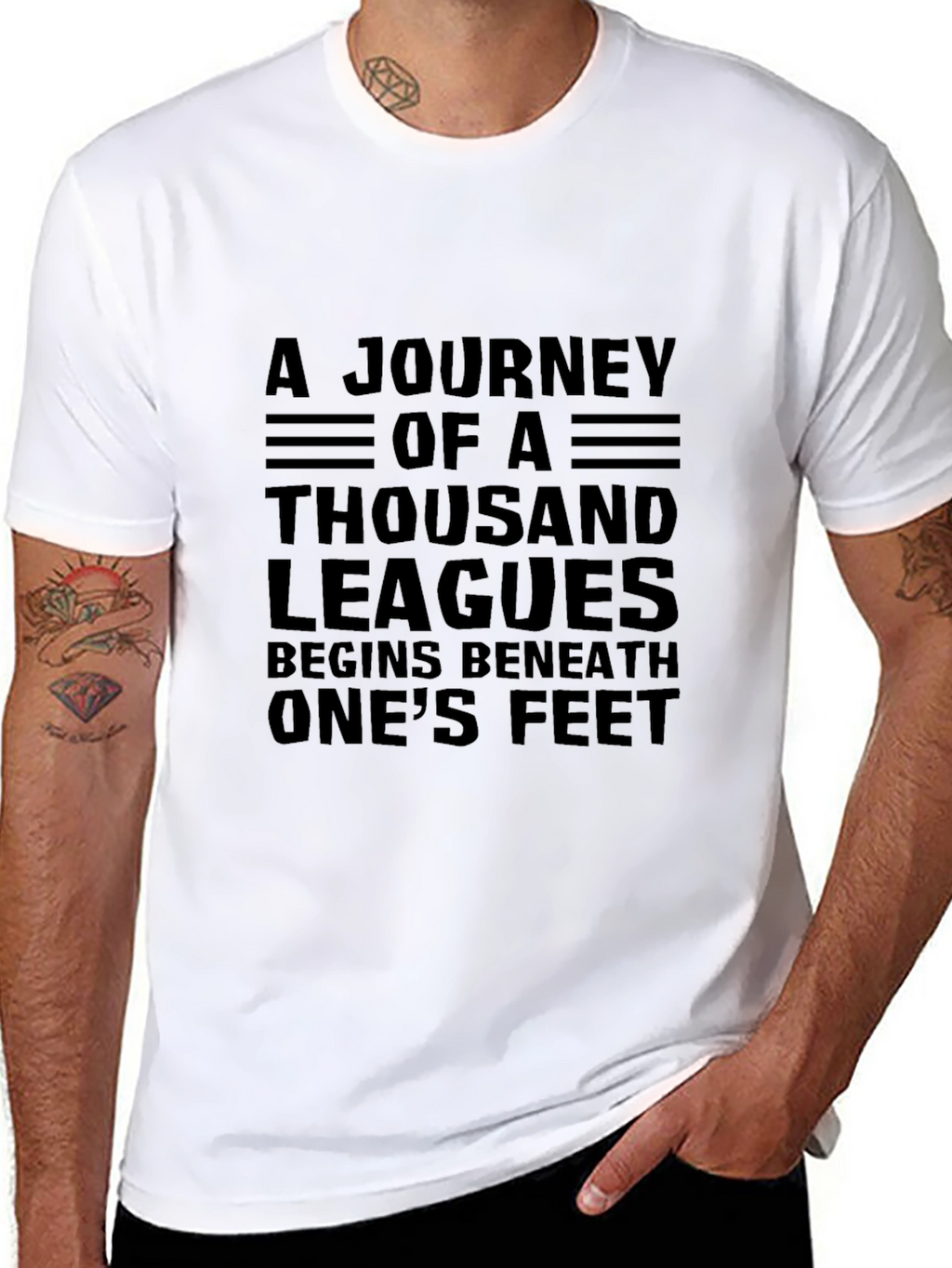 Journey of a Thousand Leagues Black T-Shirt