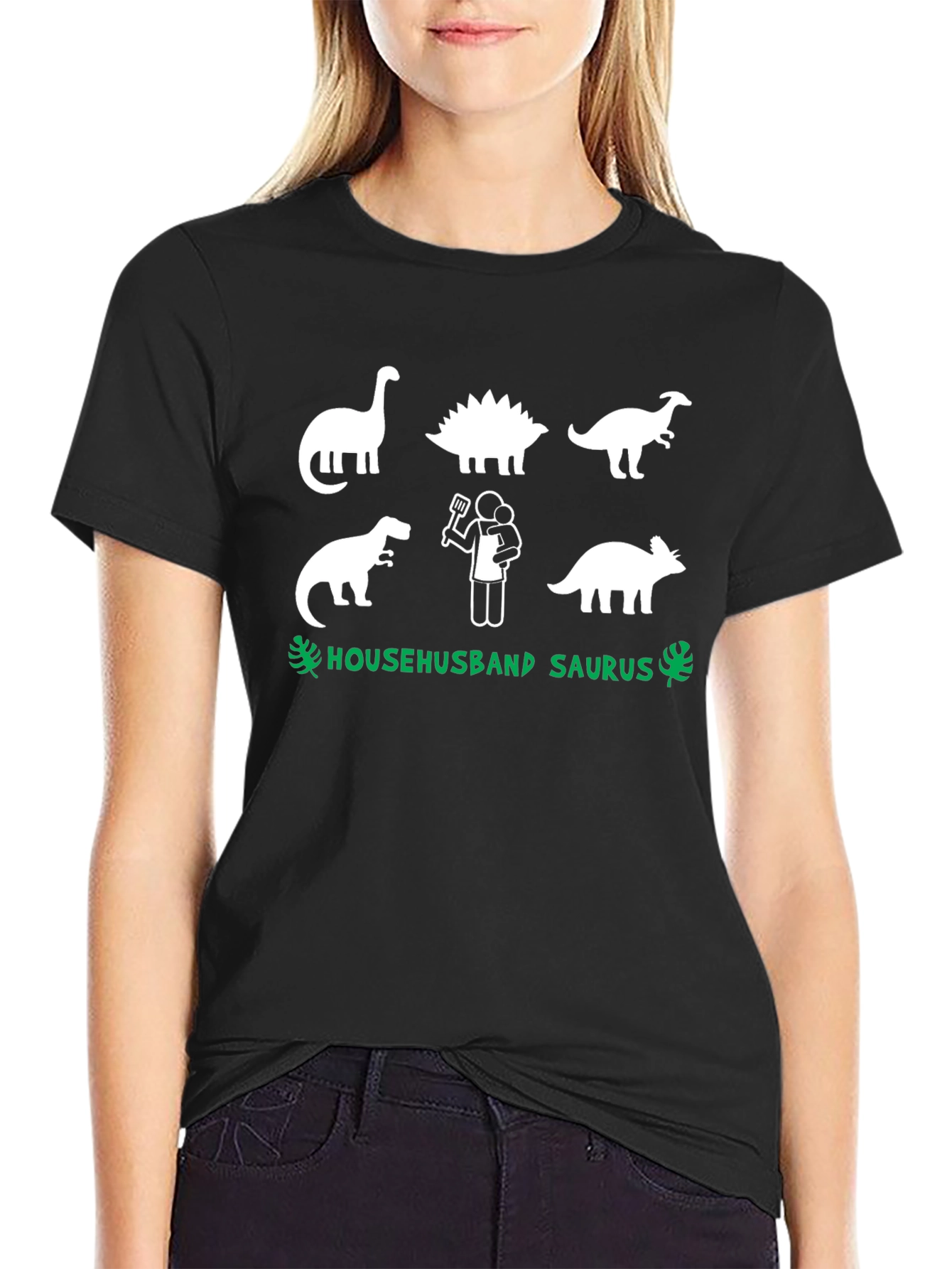 Househusband Saurus T-Shirt - Dad Dinosaur Graphic Tee