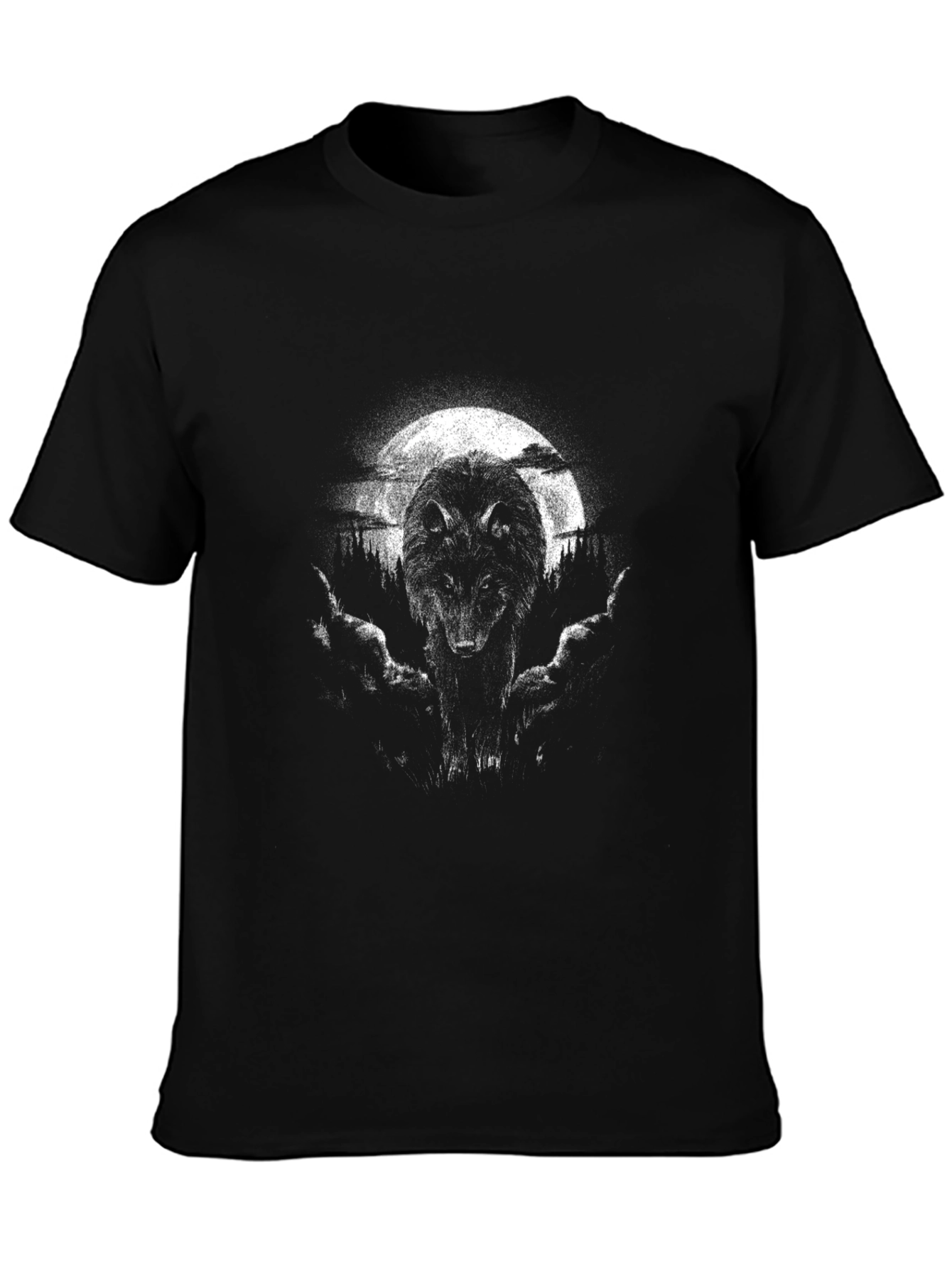 Wolf Moon Graphic Tee - Dark & Edgy Style