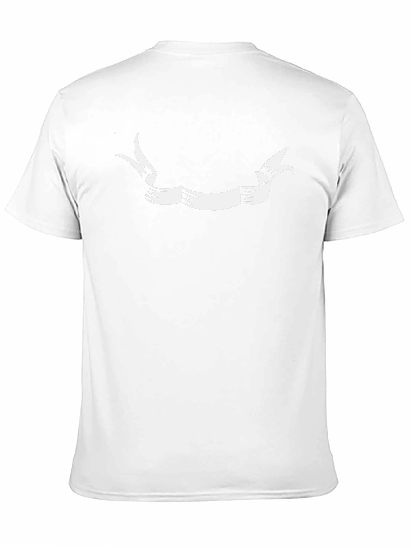 Black T-Shirt with White Ribbon Graphic